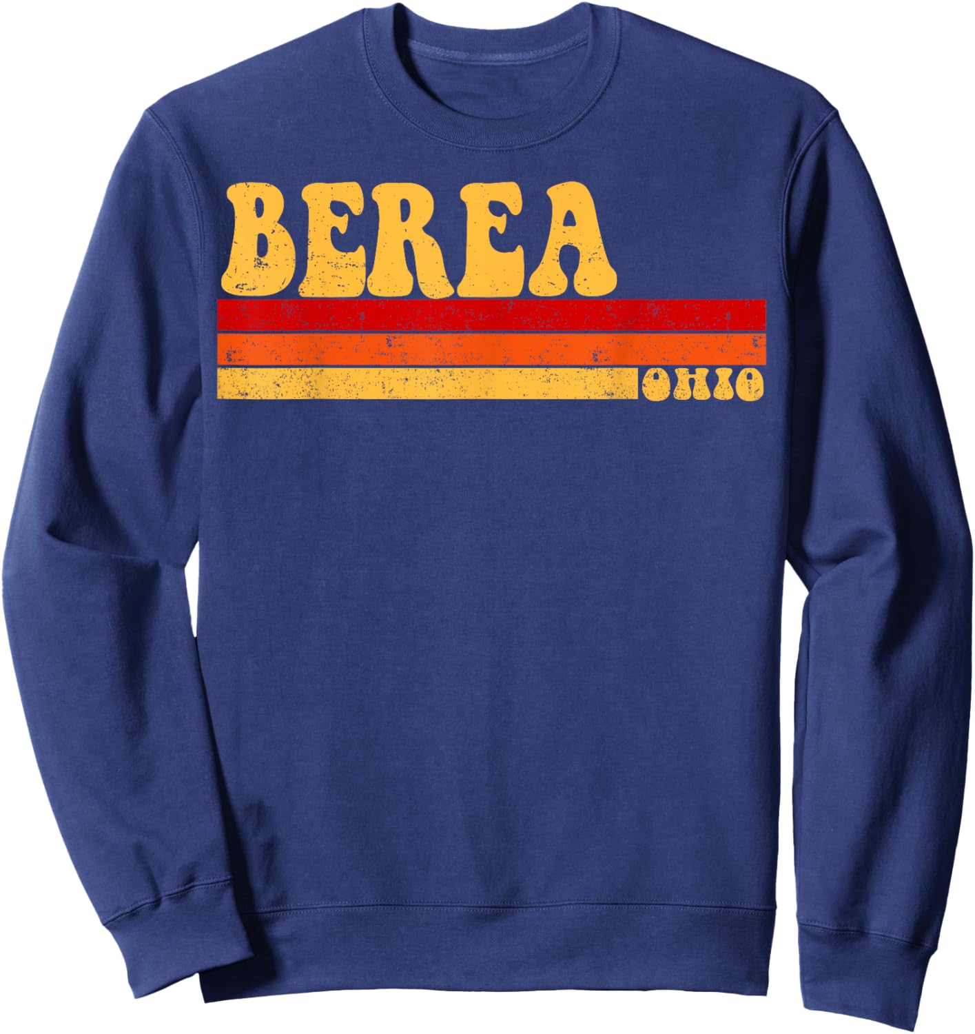 BEREA Ohio City Vintage Roots Retro Design 70s 80s Sweatshirt - Sweatshirt | Navy