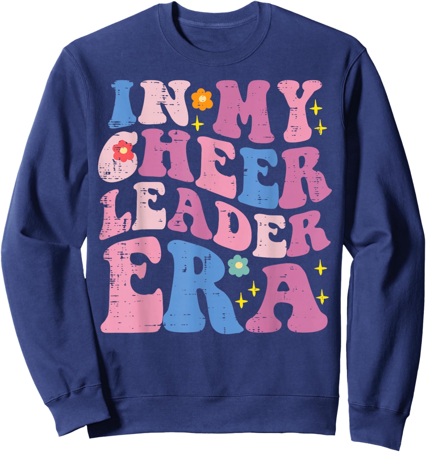 In My Cheerleader Era Retro Cheerleading Women Girls Kids Sweatshirt - Sweatshirt | Navy