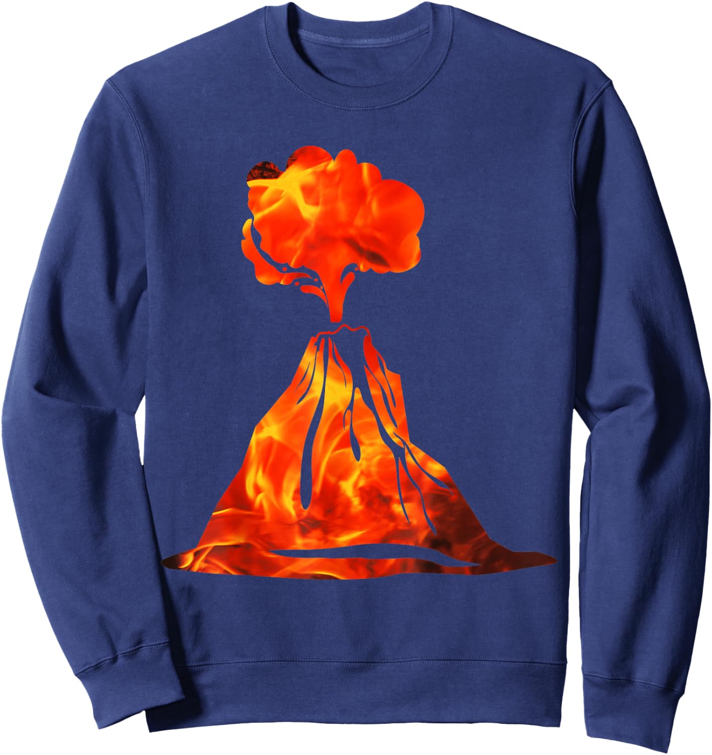 Fire Volcanoes , Volcano Lover Geology Sweatshirt - Sweatshirt | Navy