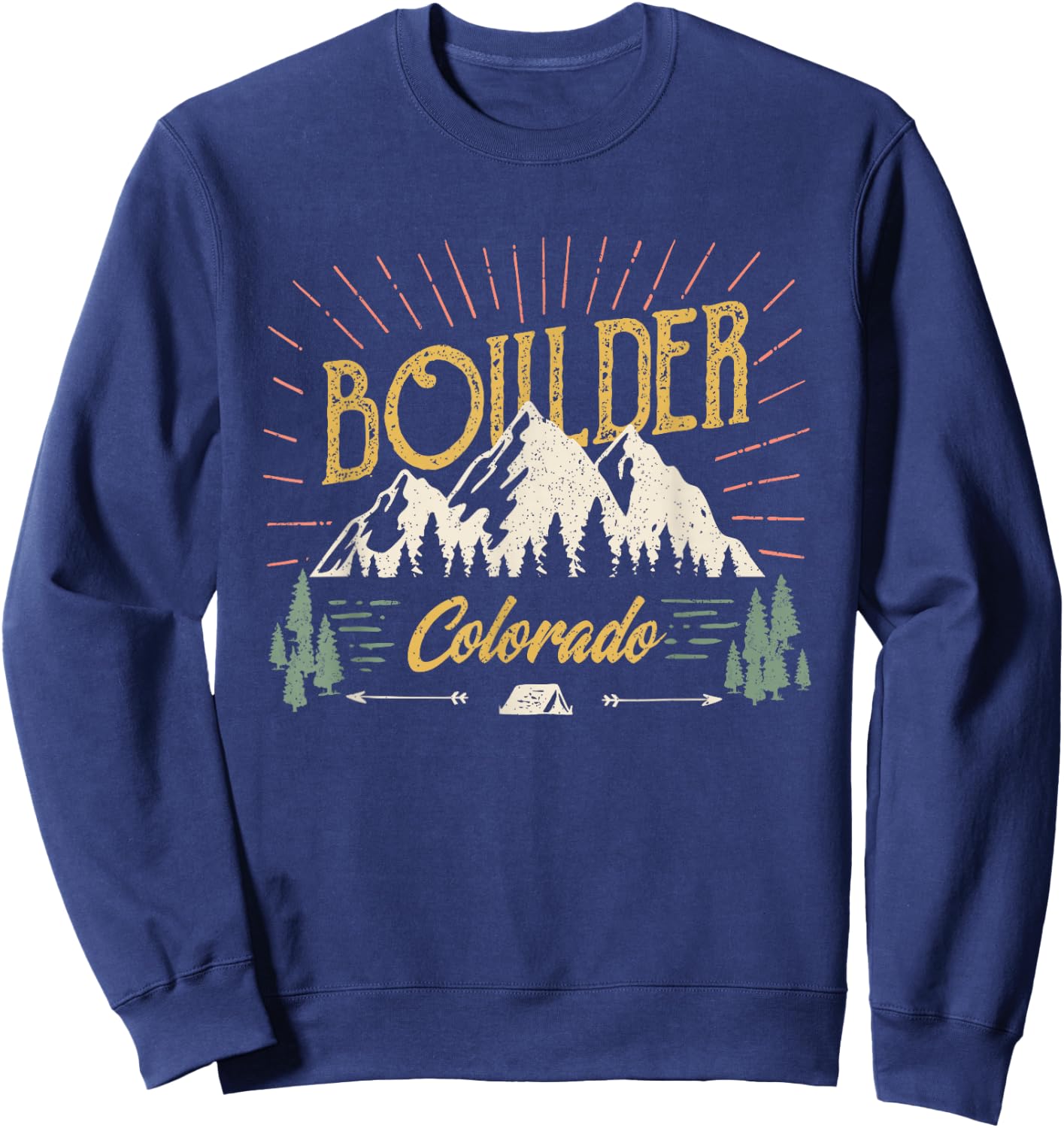 Mountains Boulder Colorado - Boulder CO Sweatshirt - Sweatshirt | Navy