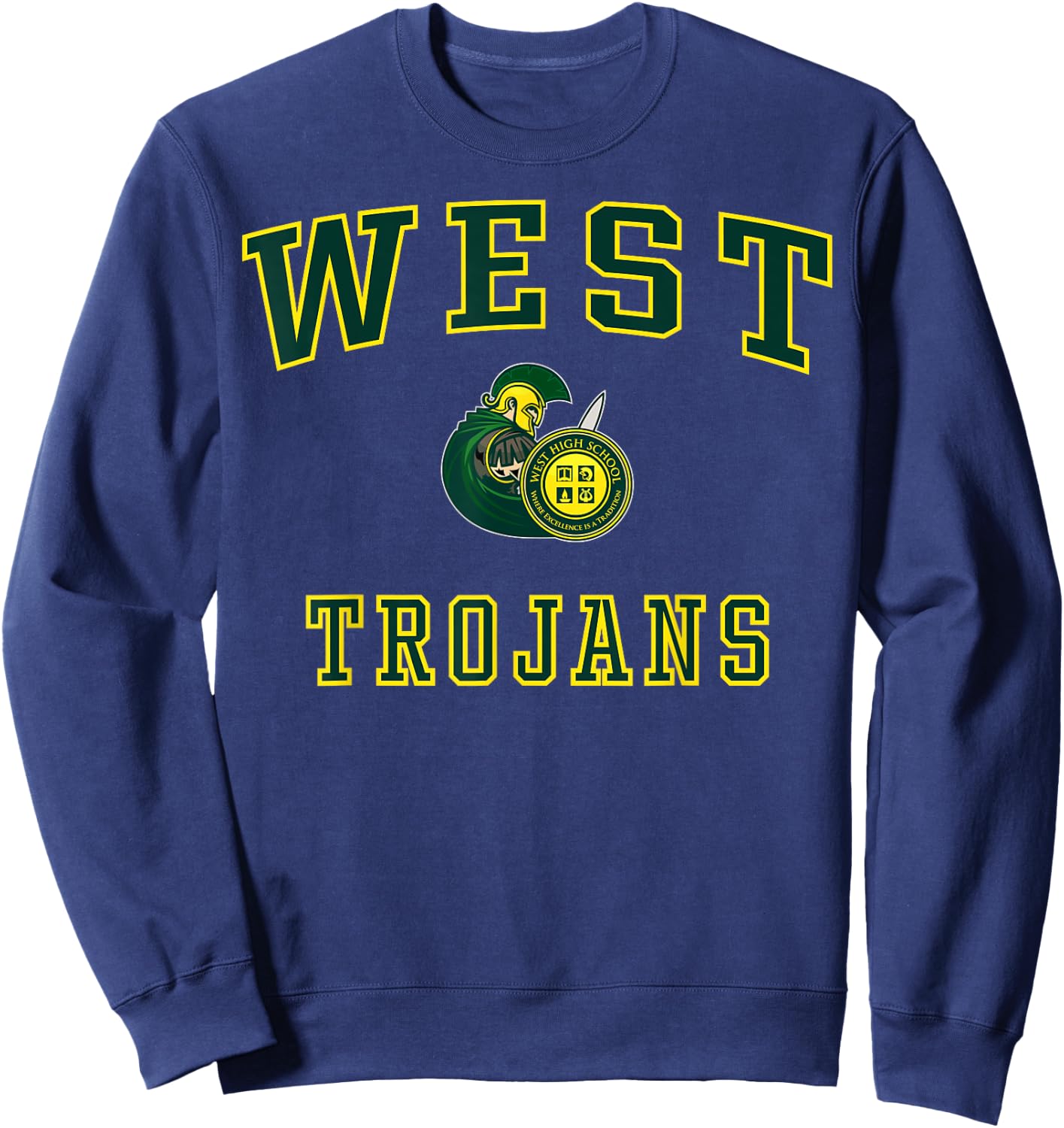 West High School Trojans C1 Sweatshirt - Sweatshirt | Navy