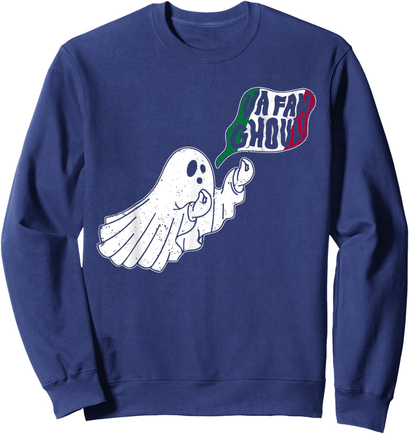 Va Fan Ghoul Ghost Italian Halloween Funny Costume Men Women Sweatshirt - Sweatshirt | Navy