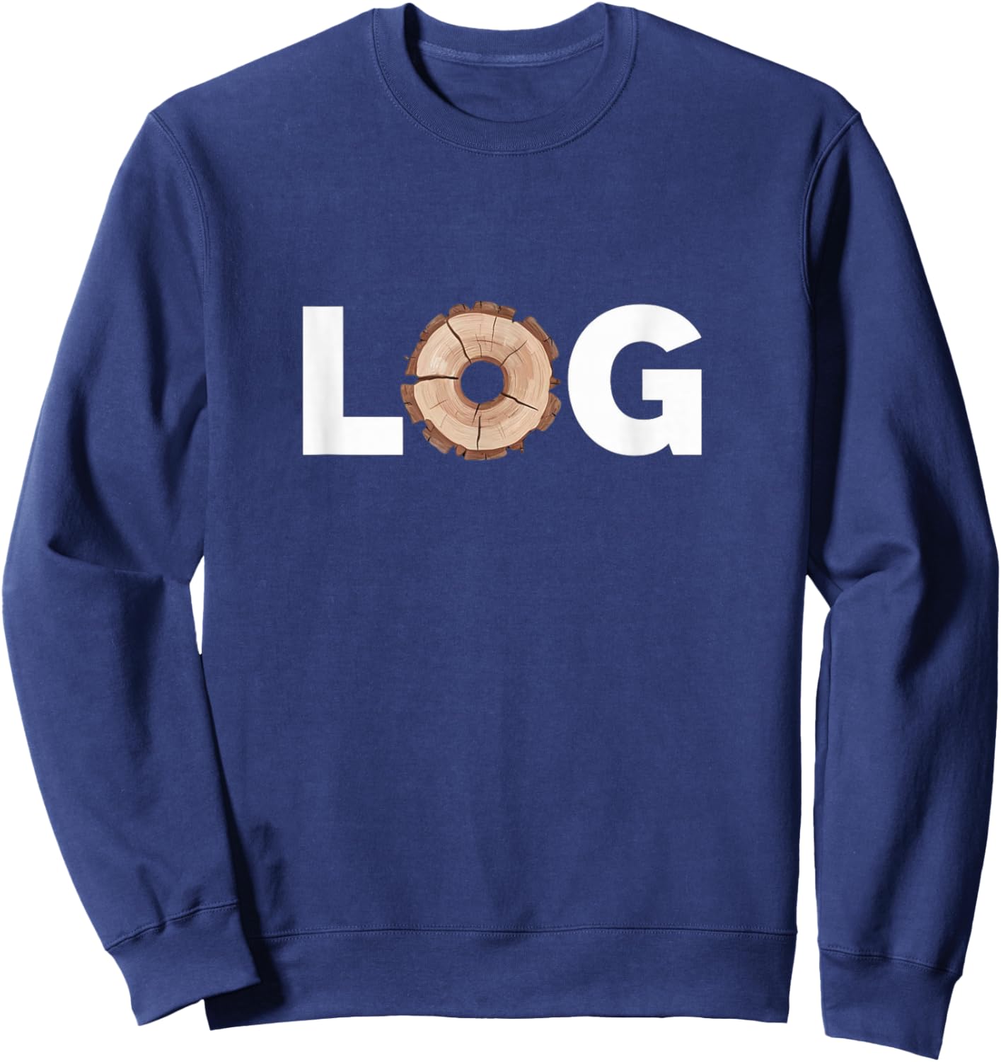 Funny Log Stump Art Tree Sweatshirt - Sweatshirt | Navy