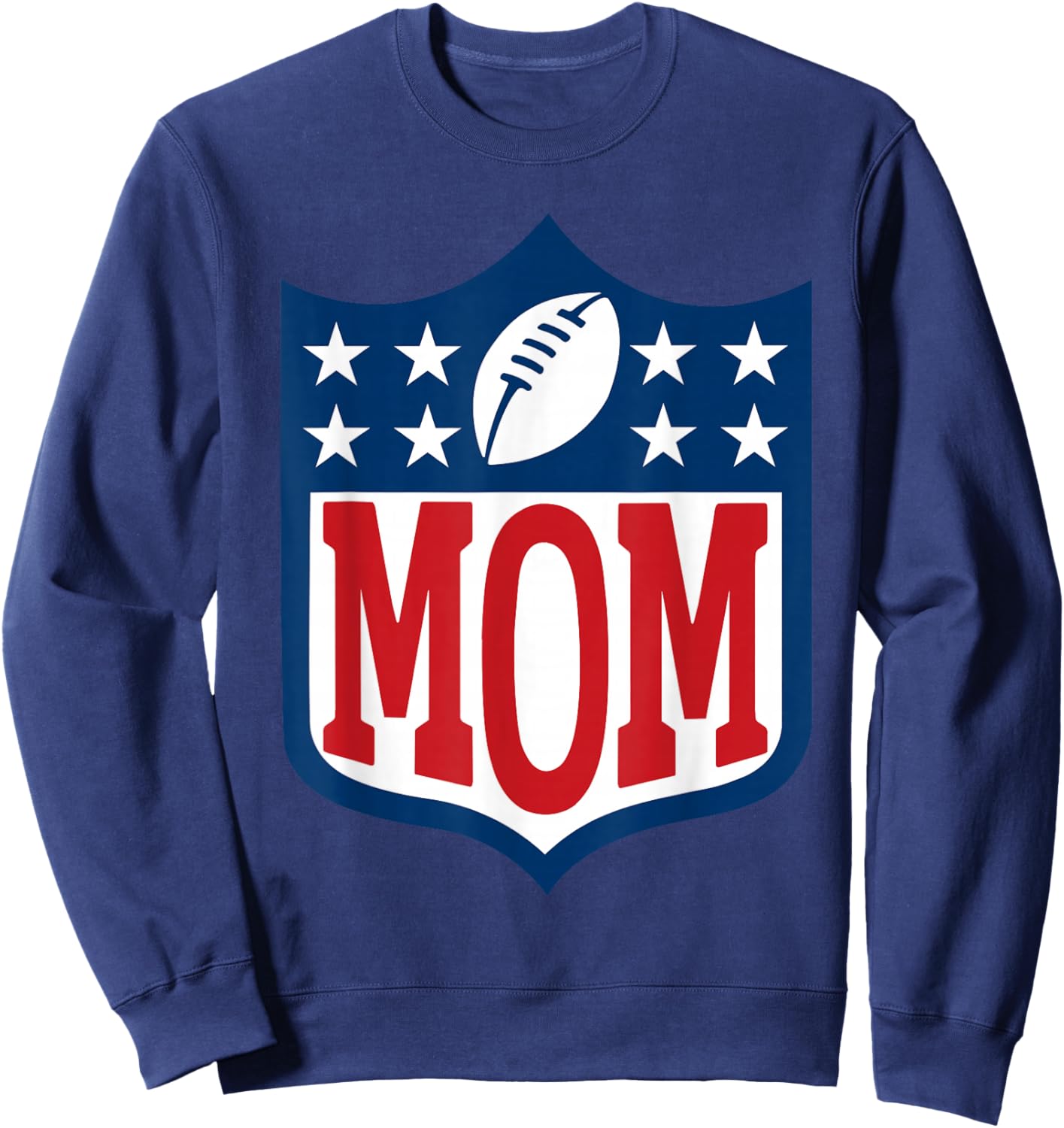 Mom American Football Happy Birthday Family Matching Retro Sweatshirt - Sweatshirt | Navy