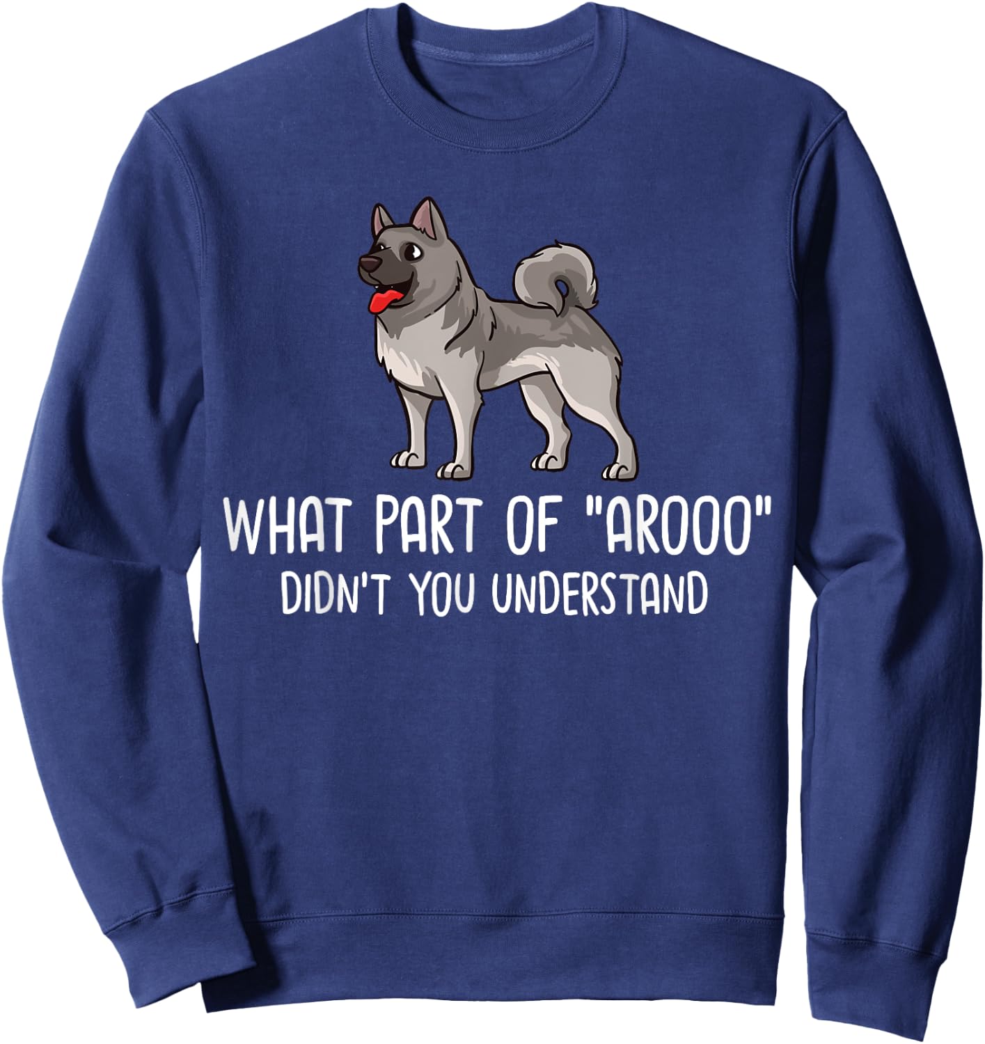 Norwegian Elkhound Dog Puppies Owner Lover Sweatshirt - Sweatshirt | Navy