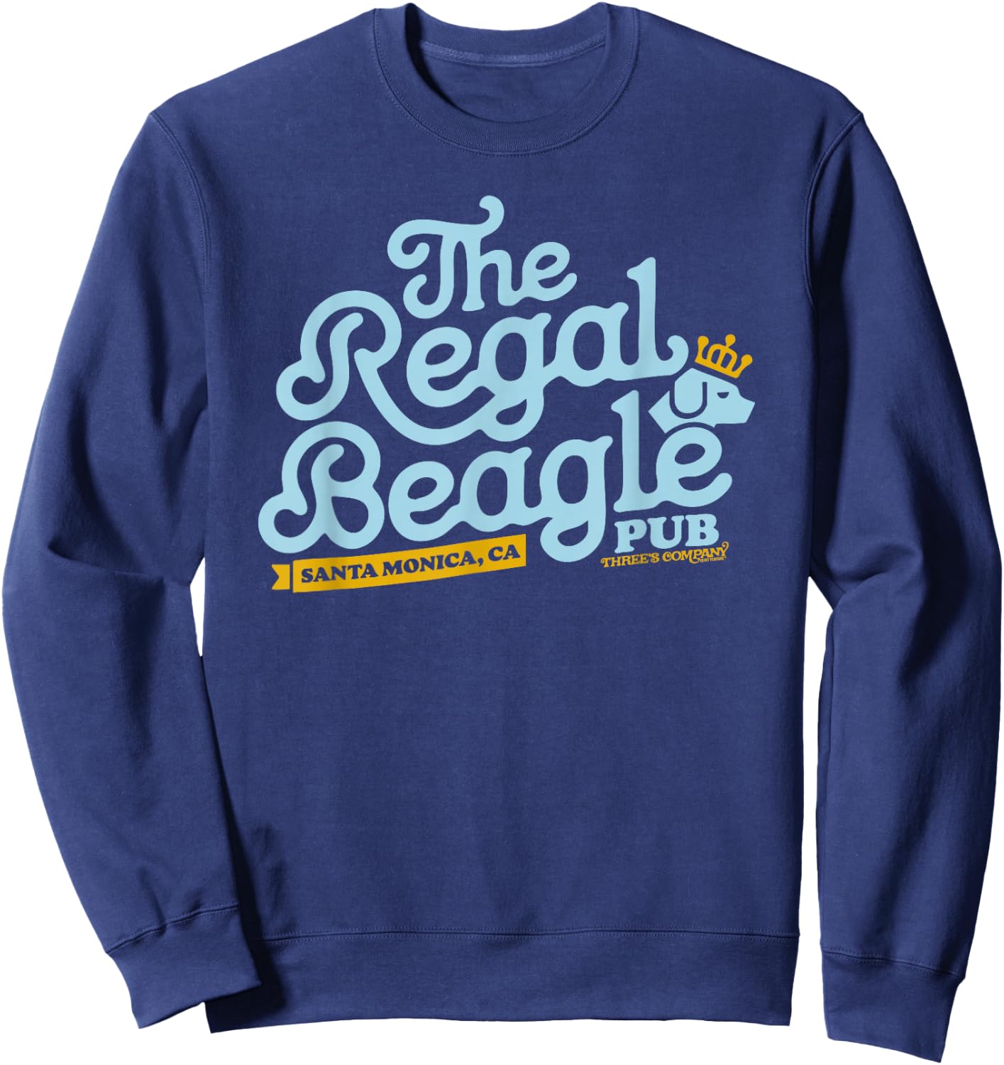 Officially Licensed Regal Beagle Pub Three's Company Logo Sweatshirt - Sweatshirt | Navy