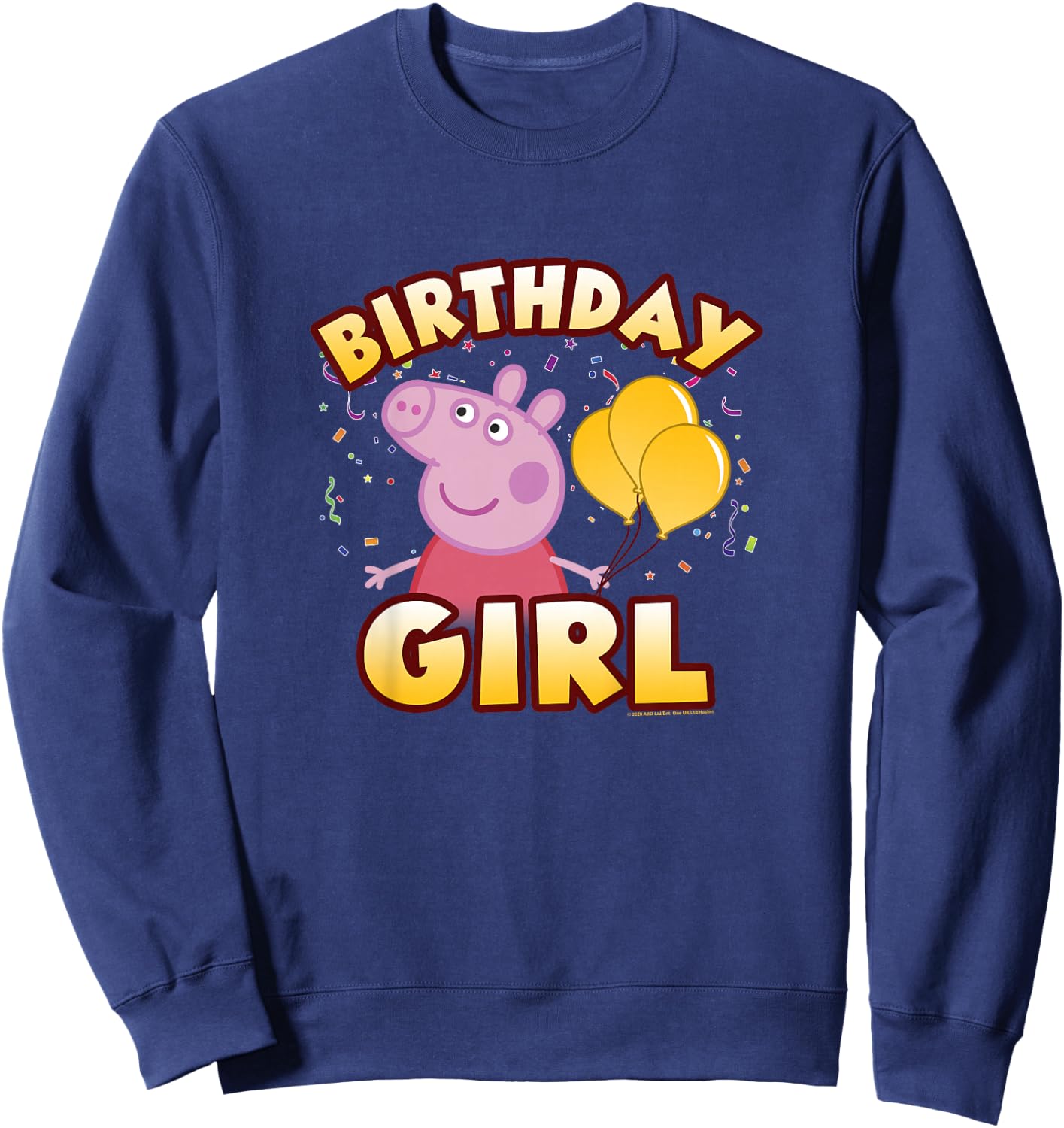 Peppa Pig Birthday Girl Balloons Sweatshirt - Sweatshirt | Navy