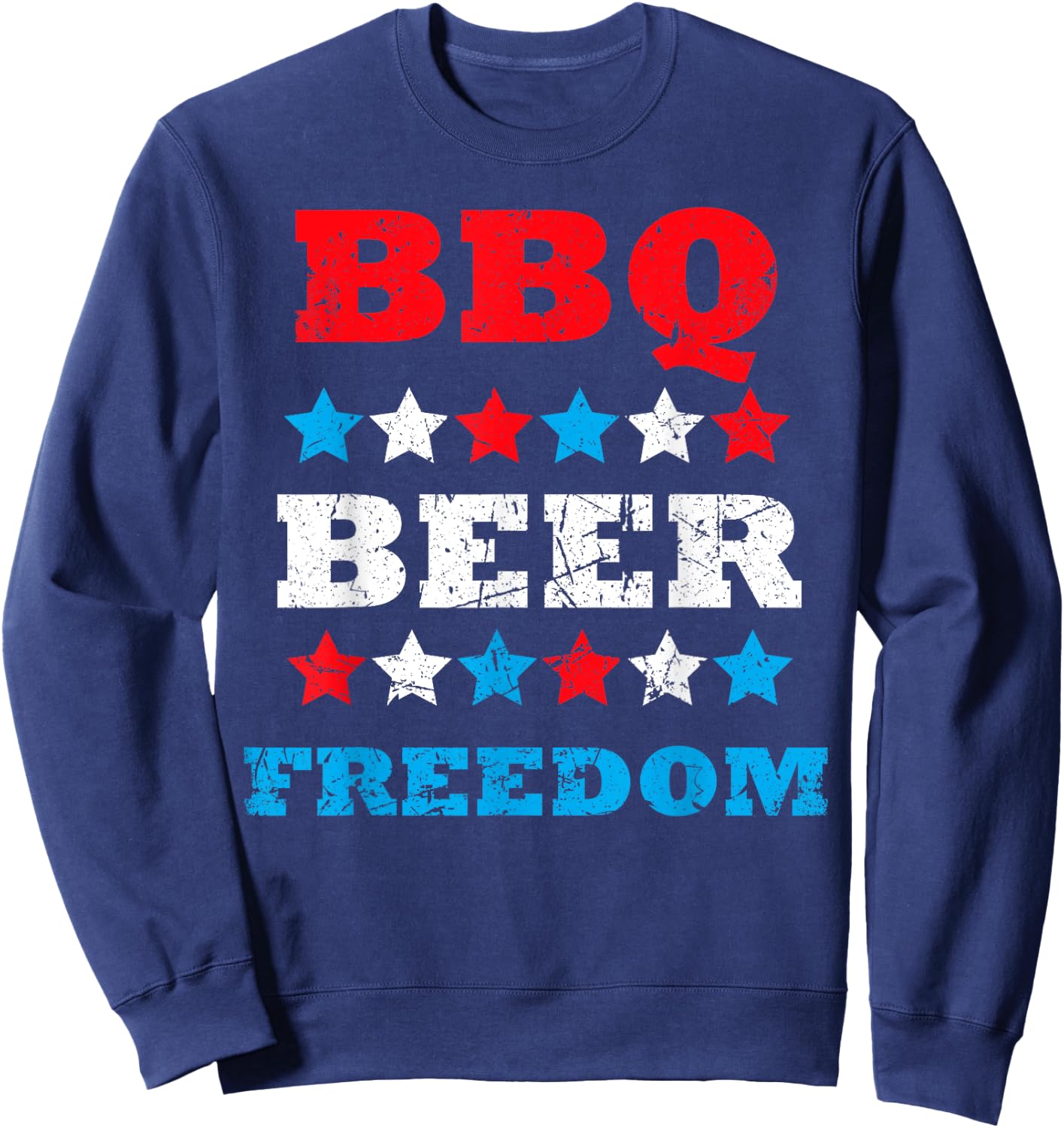 BBQ Beer Freedom Sweatshirt - Sweatshirt | Navy