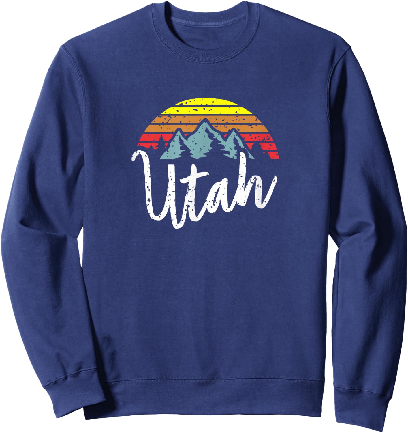 Utah Retro Eighties Style Mountains Design, Great Gift Sweatshirt - Sweatshirt | Navy