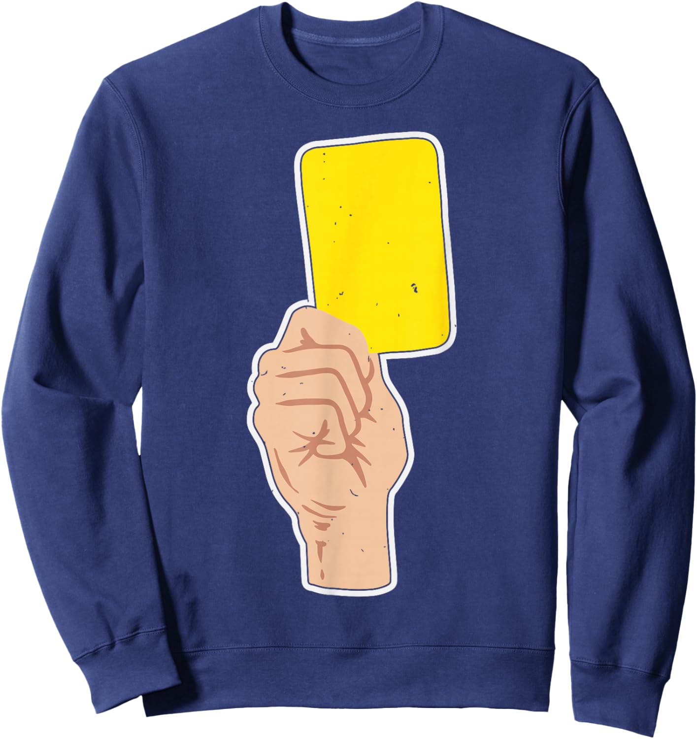Yellow Card Referee Sports Fan Futball Yellow Card Referee Sweatshirt - Sweatshirt | Navy