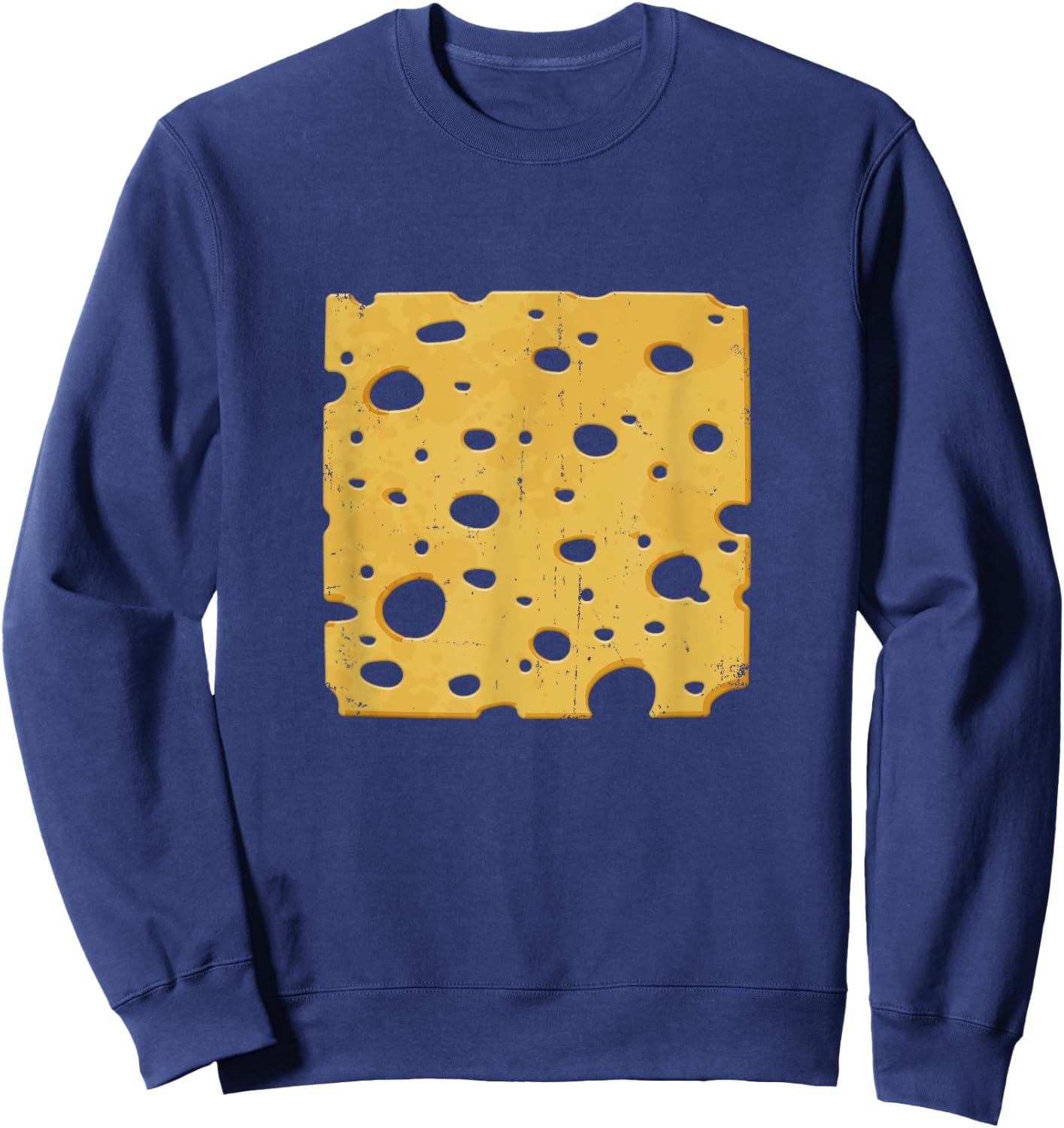 Cheese Slice funny Halloween Costume Idea Sweatshirt - Sweatshirt | Navy