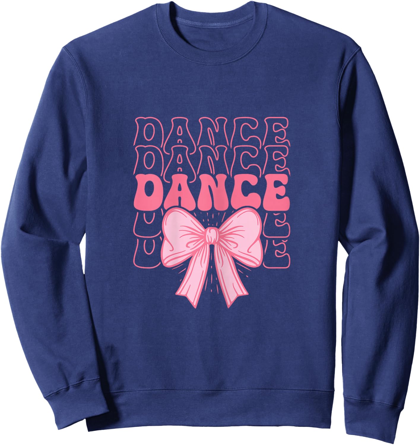 Cute Dance Coquette Bow Kids Girls Ballet Dancing Sweatshirt - Sweatshirt | Navy