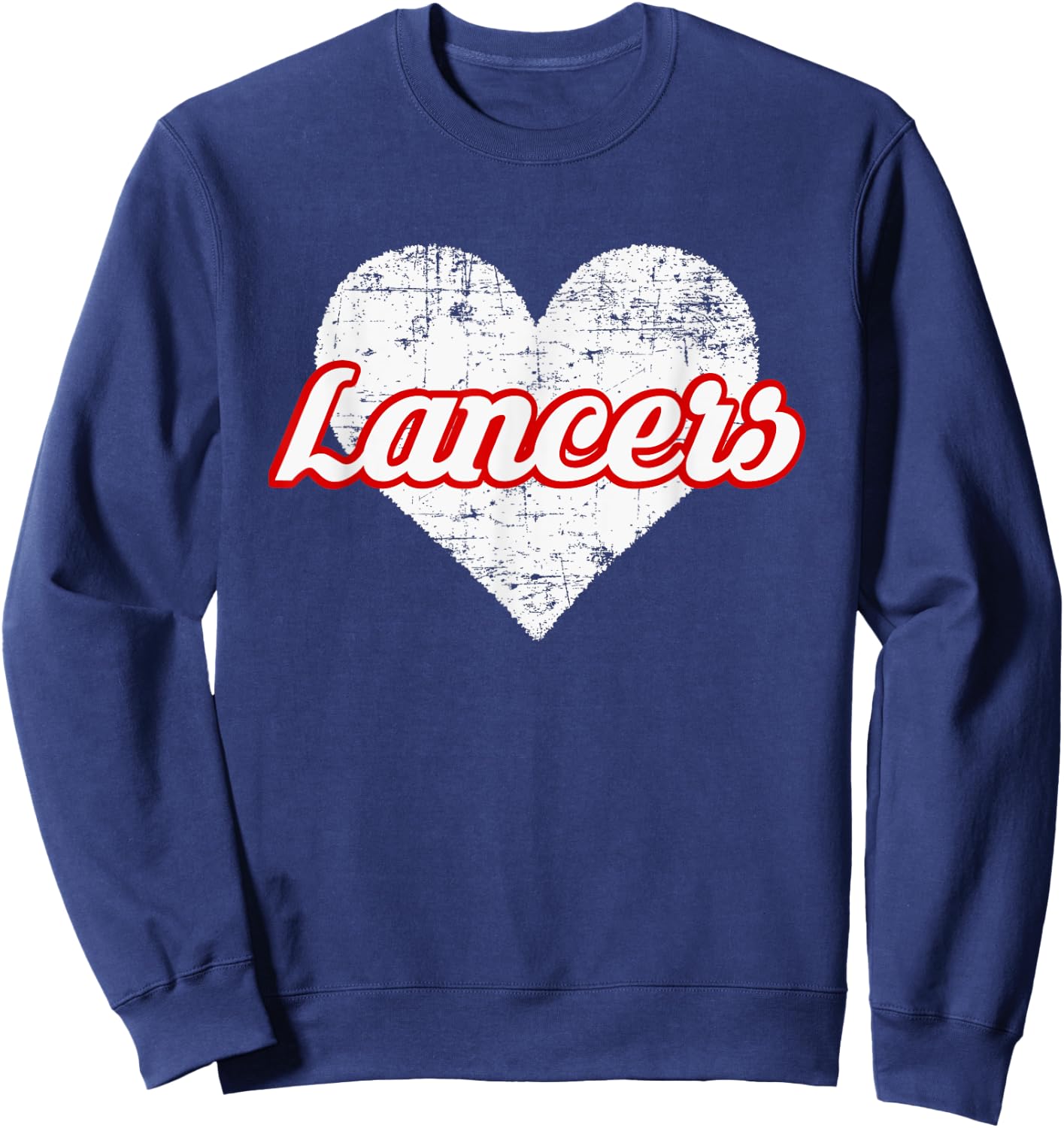 Lakewood Lancers Over Heart Sweatshirt - Sweatshirt | Navy