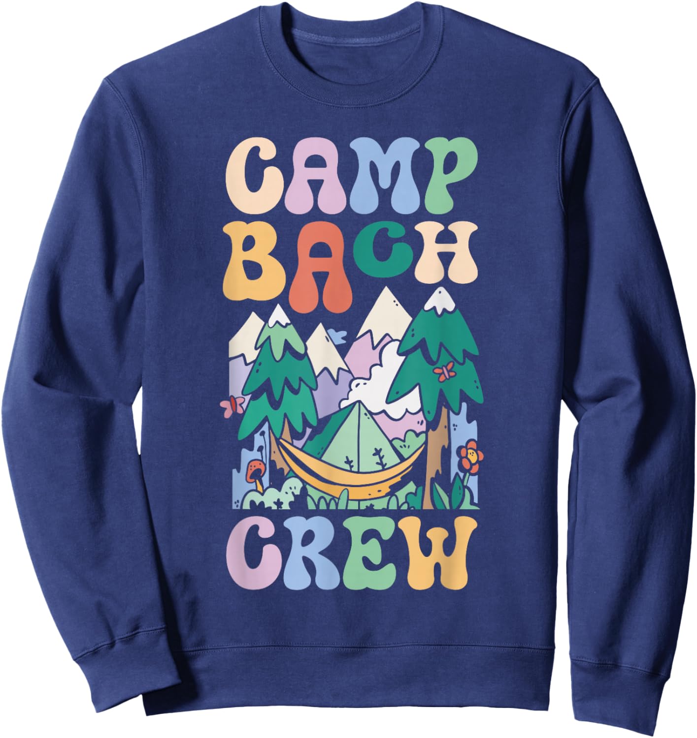 Camping Bridal Party Camp Bachelorette Camp Bach Crew Sweatshirt - Sweatshirt | Navy