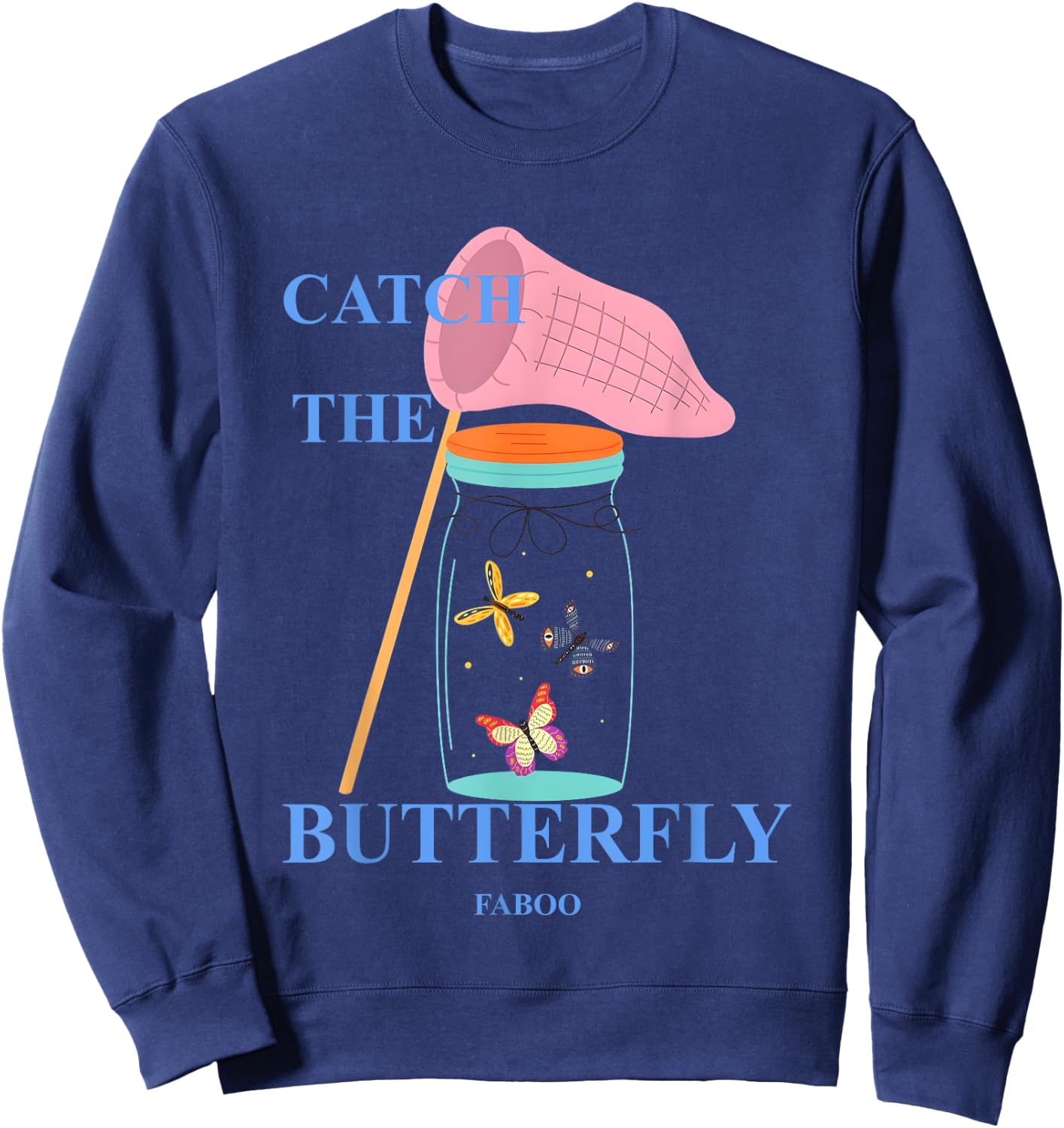 Faboo André Catch The Butterfly Sweatshirt - Sweatshirt | Navy