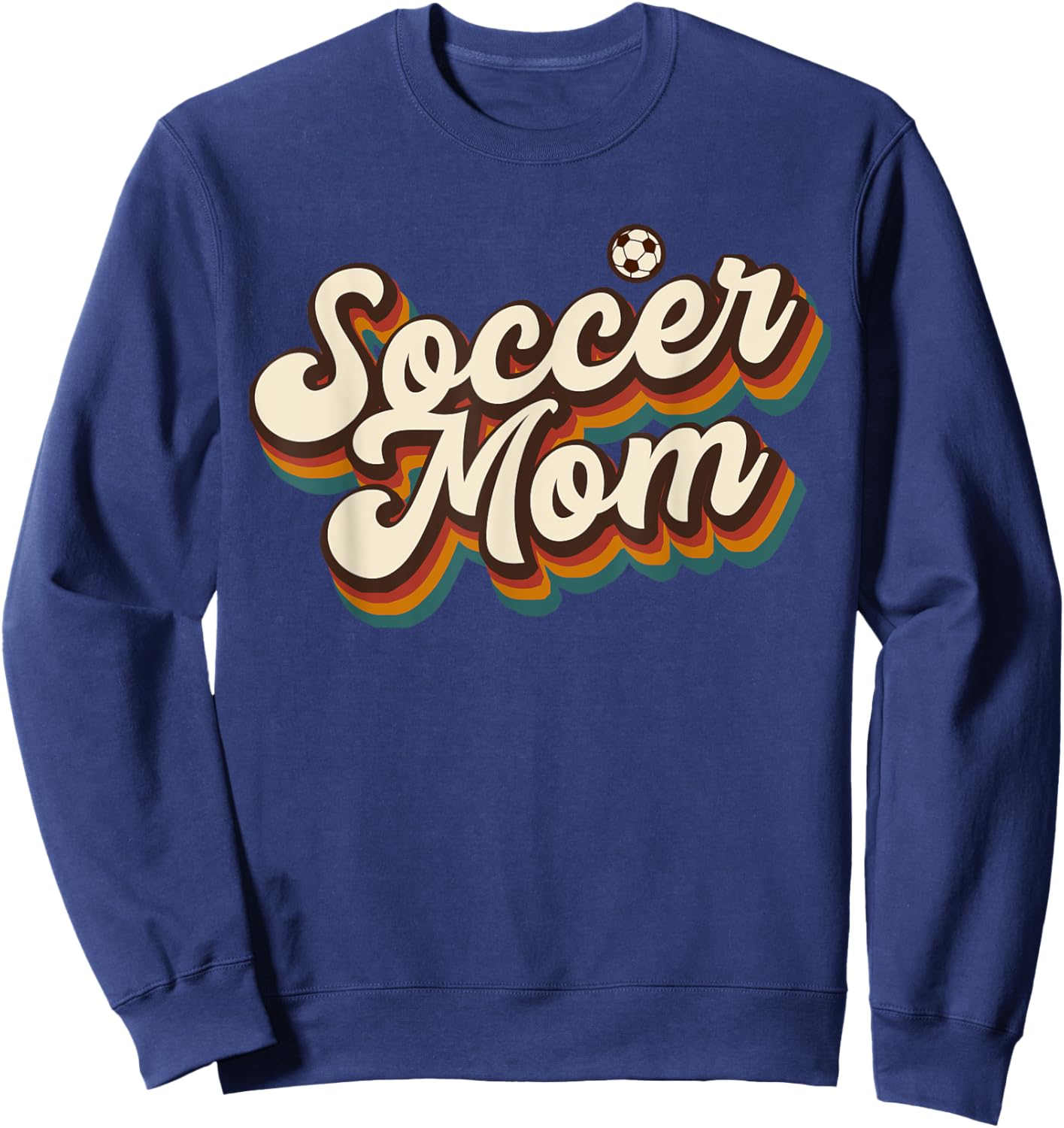 Retro Soccer Mom Graphic - Soccer Mom Sweatshirt - Sweatshirt | Navy