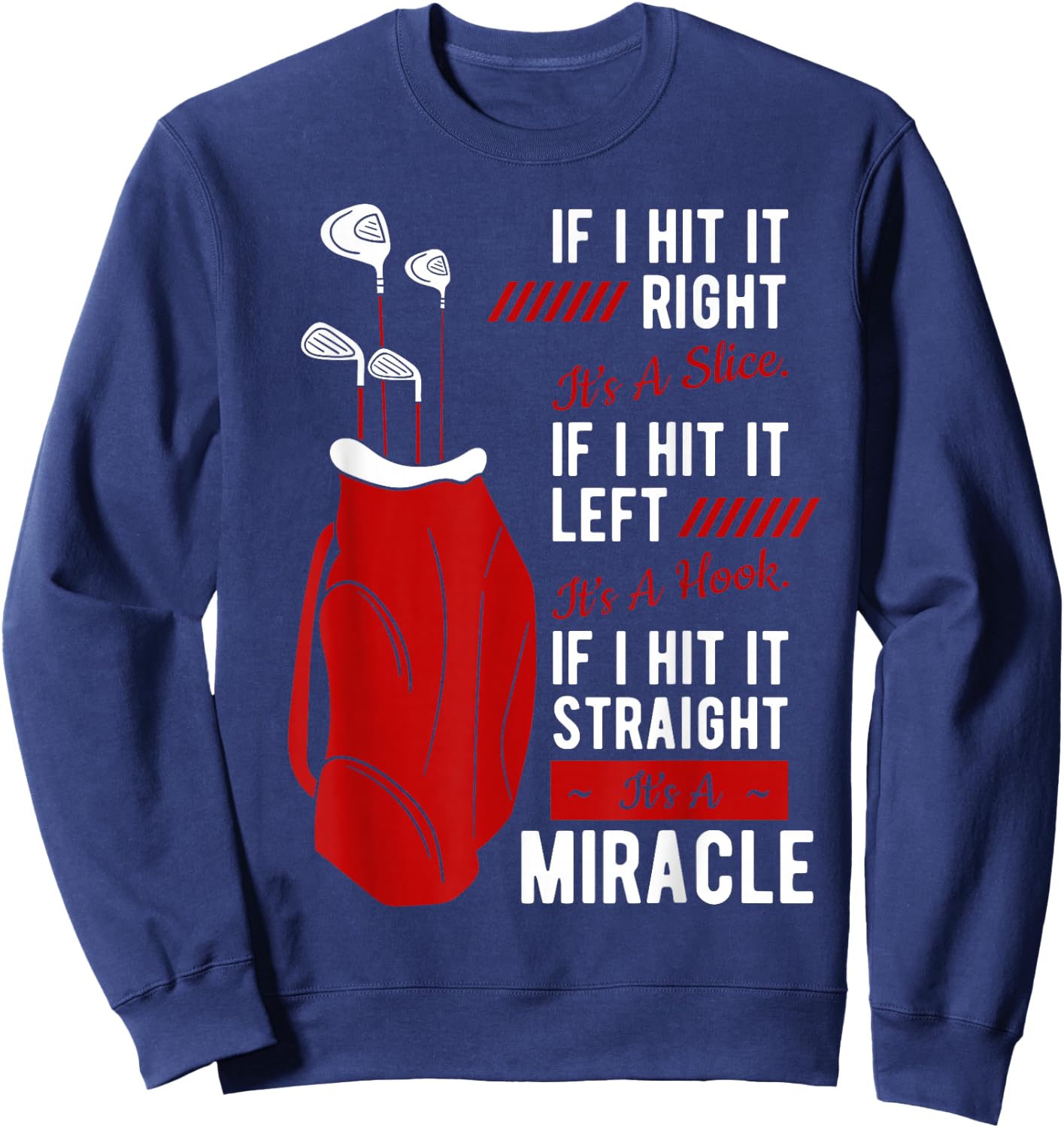 Golf Putter Par Golfer Birdie Golfing Bogey Eagle Gift Sweatshirt - Sweatshirt | Navy