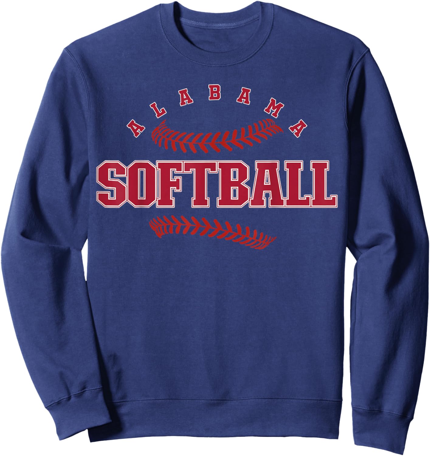 Alabama Softball Vintage Kids Team Retro Softball Fan Sweatshirt - Sweatshirt | Navy