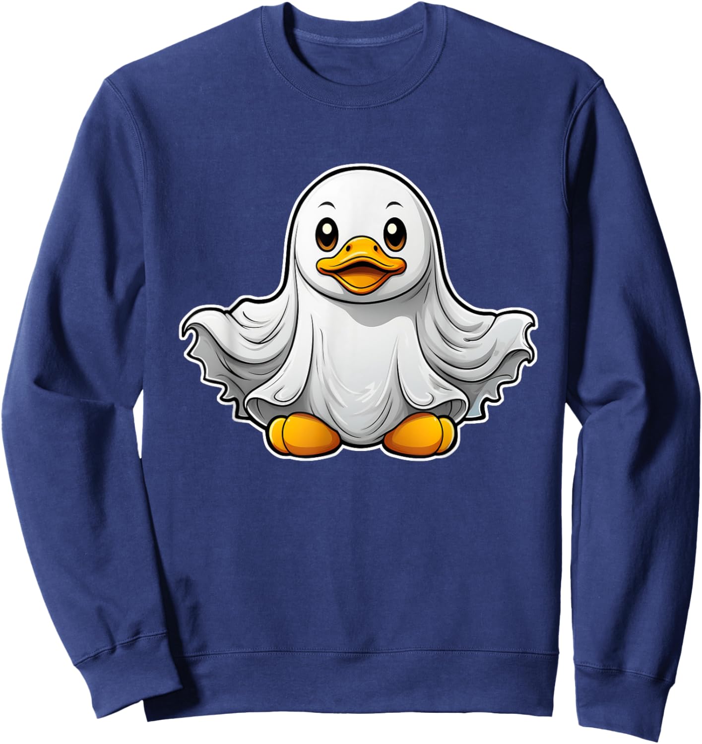 Spooky Ghost Rubber Duck, Halloween Rubber Duckie Sweatshirt - Sweatshirt | Navy
