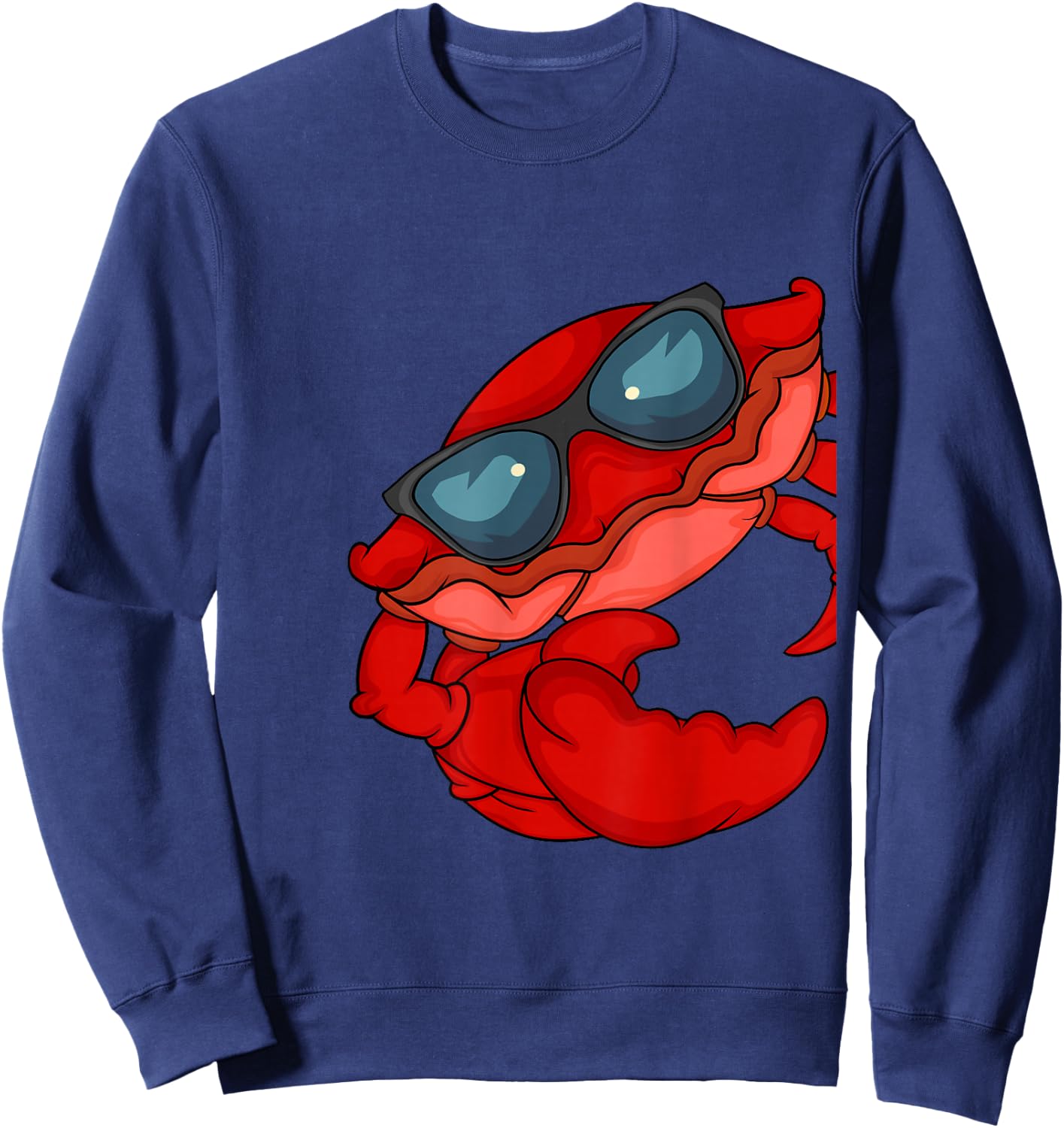 Crab Lover Kids Cute Crabs Underwater Ocean Crab Sweatshirt - Sweatshirt | Navy