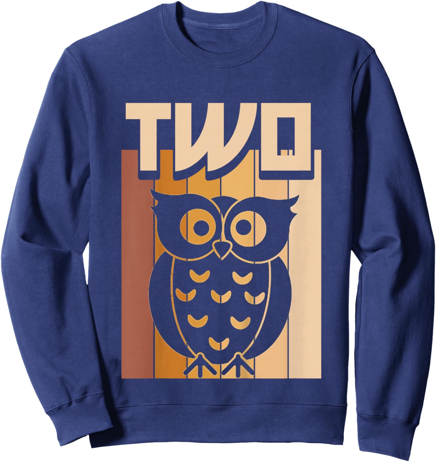 2 Year Old Owl Birthday Boy Girl 2nd Birthday Owl Sweatshirt - Sweatshirt | Navy