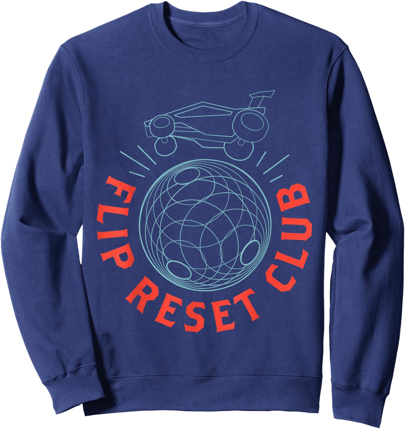Simple Rocket Soccer League, Flip Reset Club, Clean Design Sweatshirt - Sweatshirt | Navy
