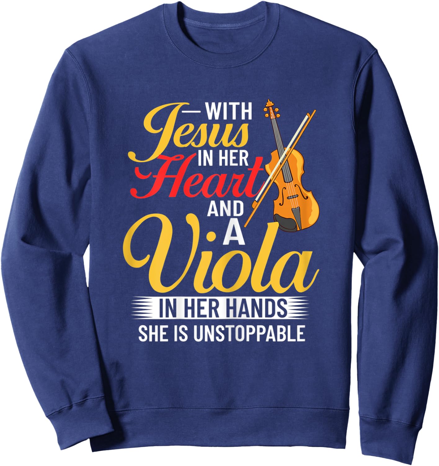 Viola Instrument Music Notes Player Lesson Beginner Sweatshirt - Sweatshirt | Navy
