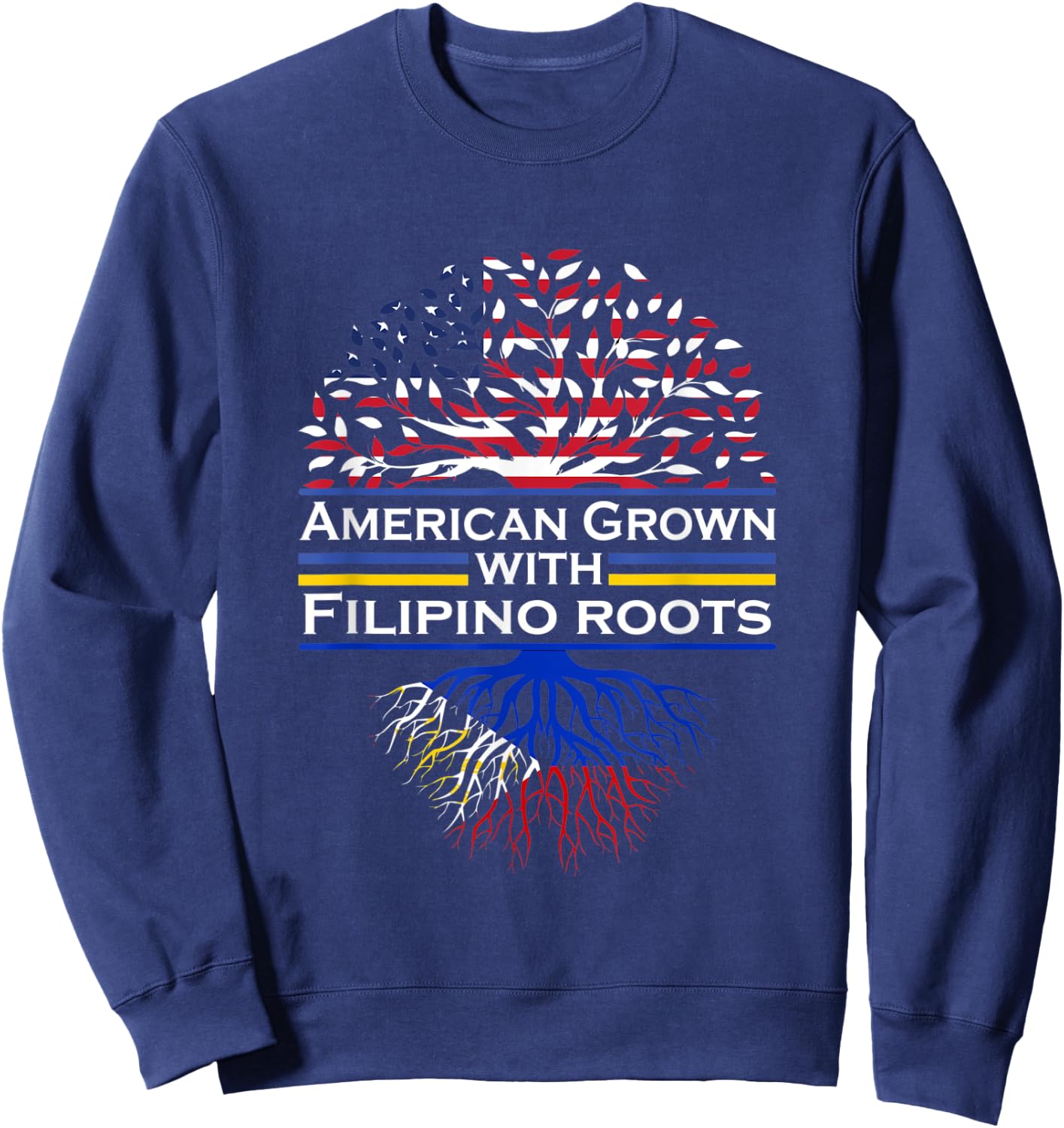 Pinoy & Pinay American filipino heritage month pride Sweatshirt - Sweatshirt | Navy