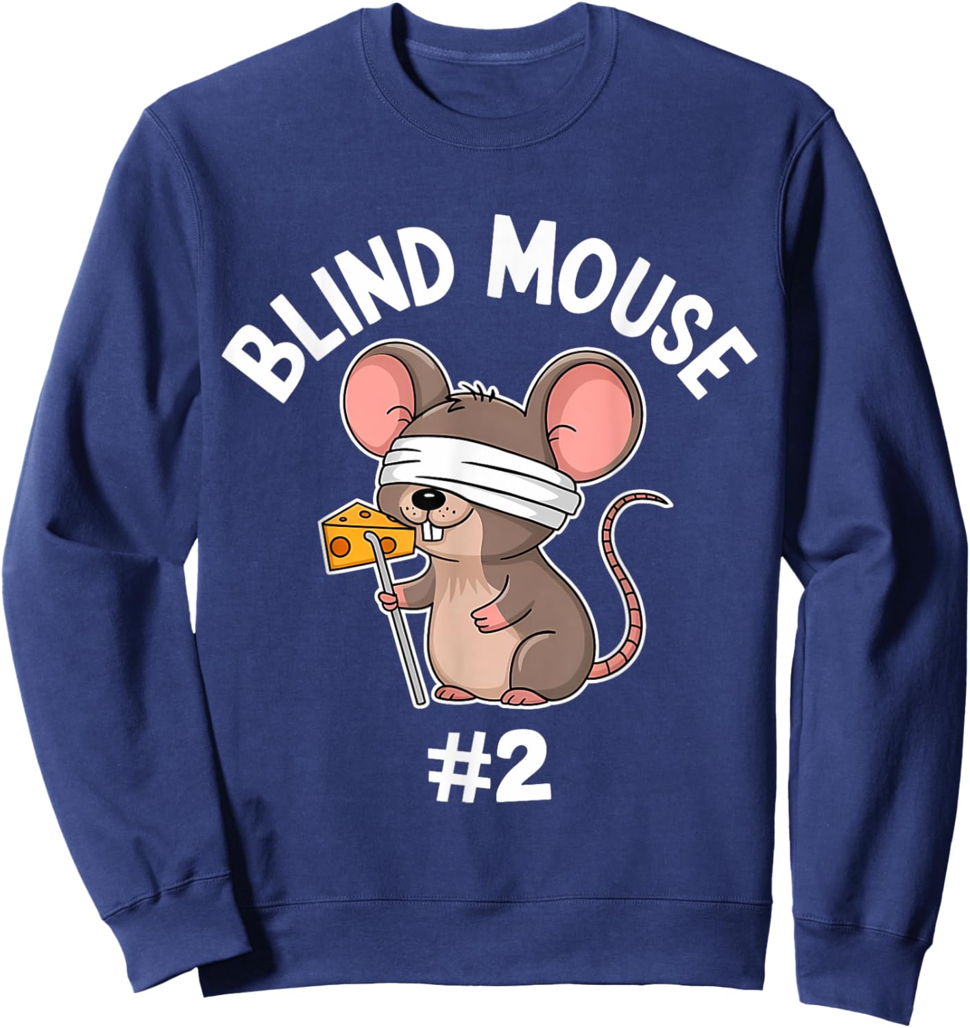 Three Blind Mice Costume Mouse #2 Matching Group Sweatshirt - Sweatshirt | Navy