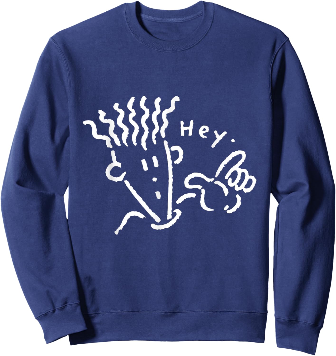 Fido Dido Face Hey Point Sweatshirt - Sweatshirt | Navy