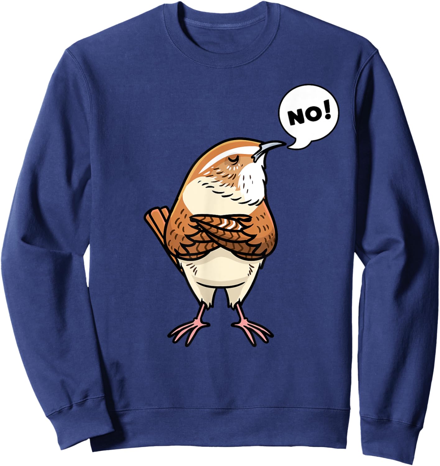 Malwrenluv Wren Bird No Sweatshirt - Sweatshirt | Navy