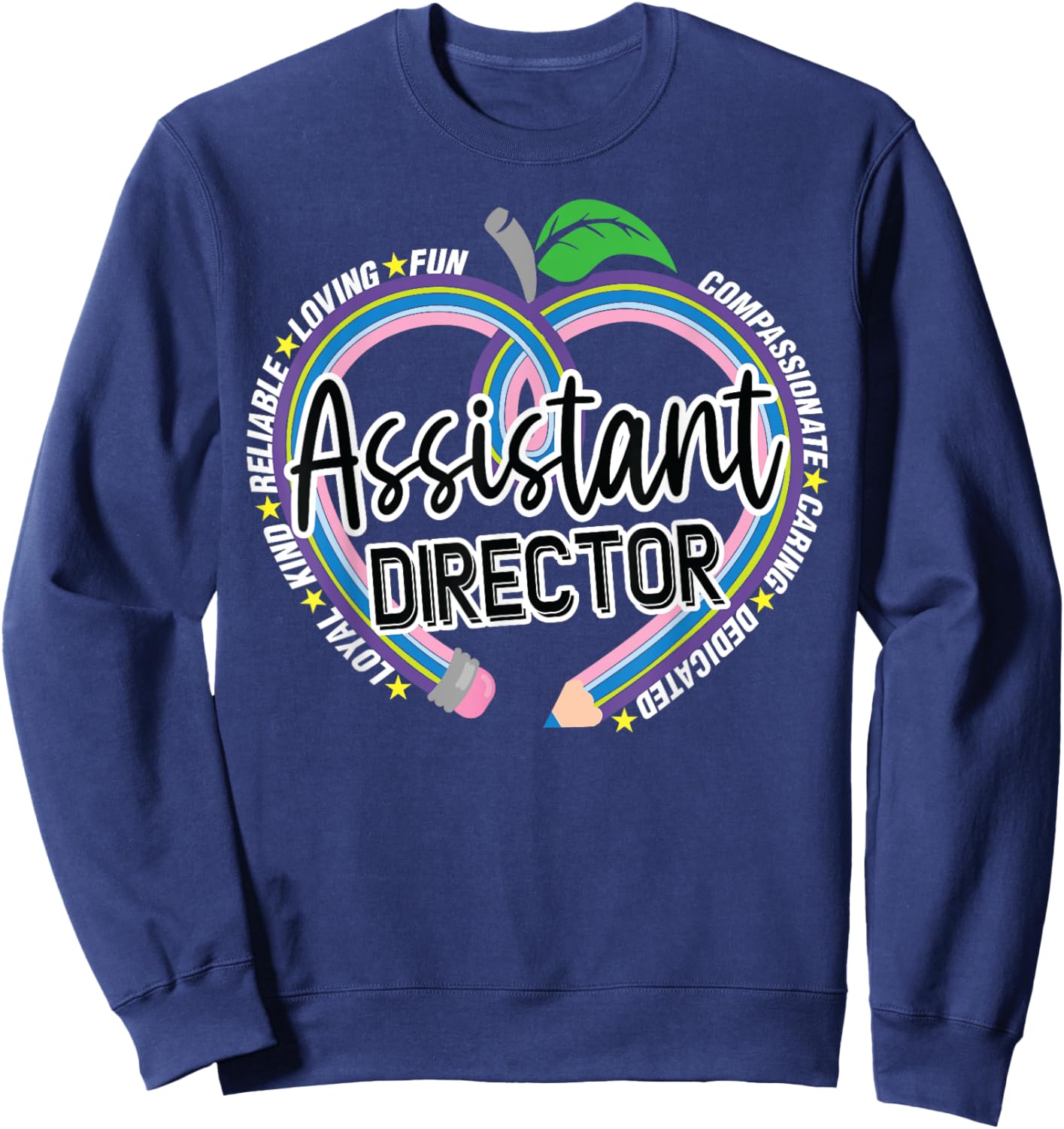 Wild About School Team of Educator Counselors Crew Assistant Director Childcare Back To Preschool Group Daycare Sweatshirt - Sweatshirt | Navy
