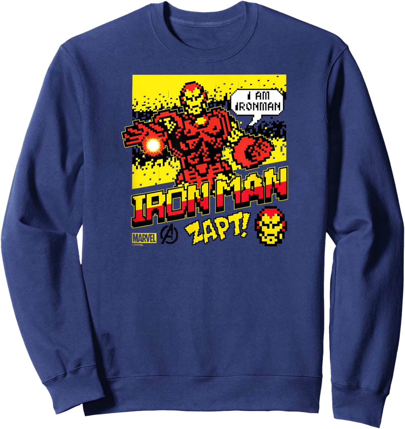 Iron Man - 8-Bit Sweatshirt - Sweatshirt | Navy