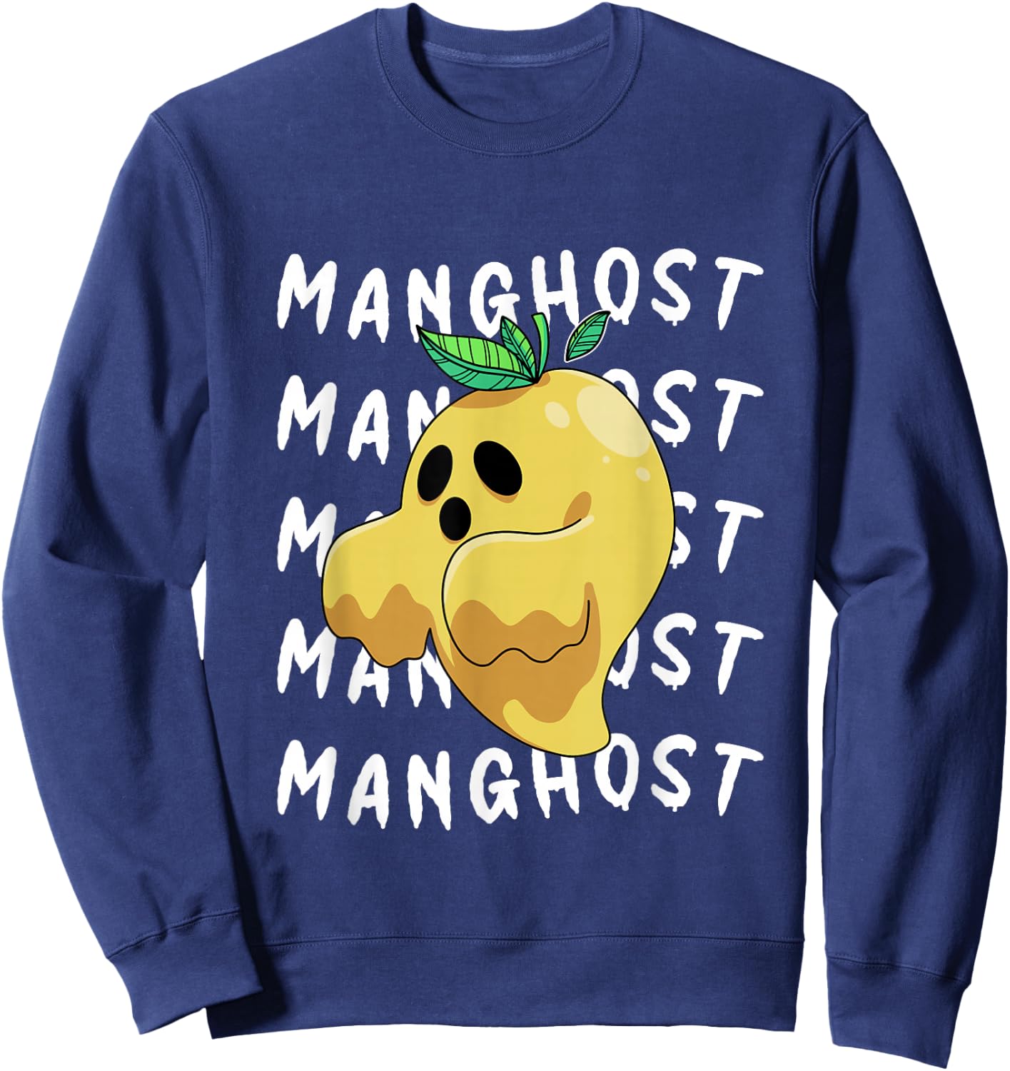 Halloween Mango Ghost Pretend I'm A Manghost Sweatshirt - Sweatshirt | Navy