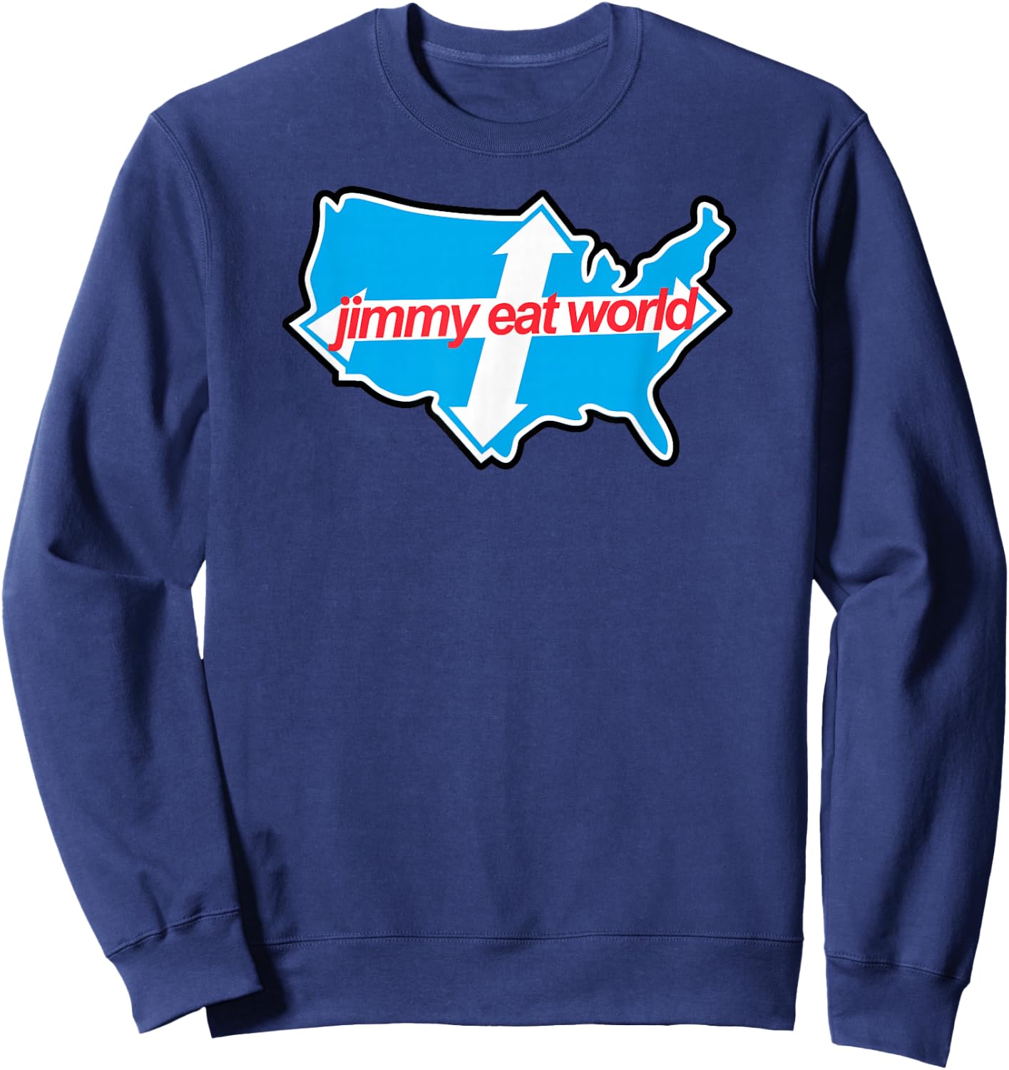 Jimmy Eat World - Across America - Official Merchandise Sweatshirt - Sweatshirt | Navy