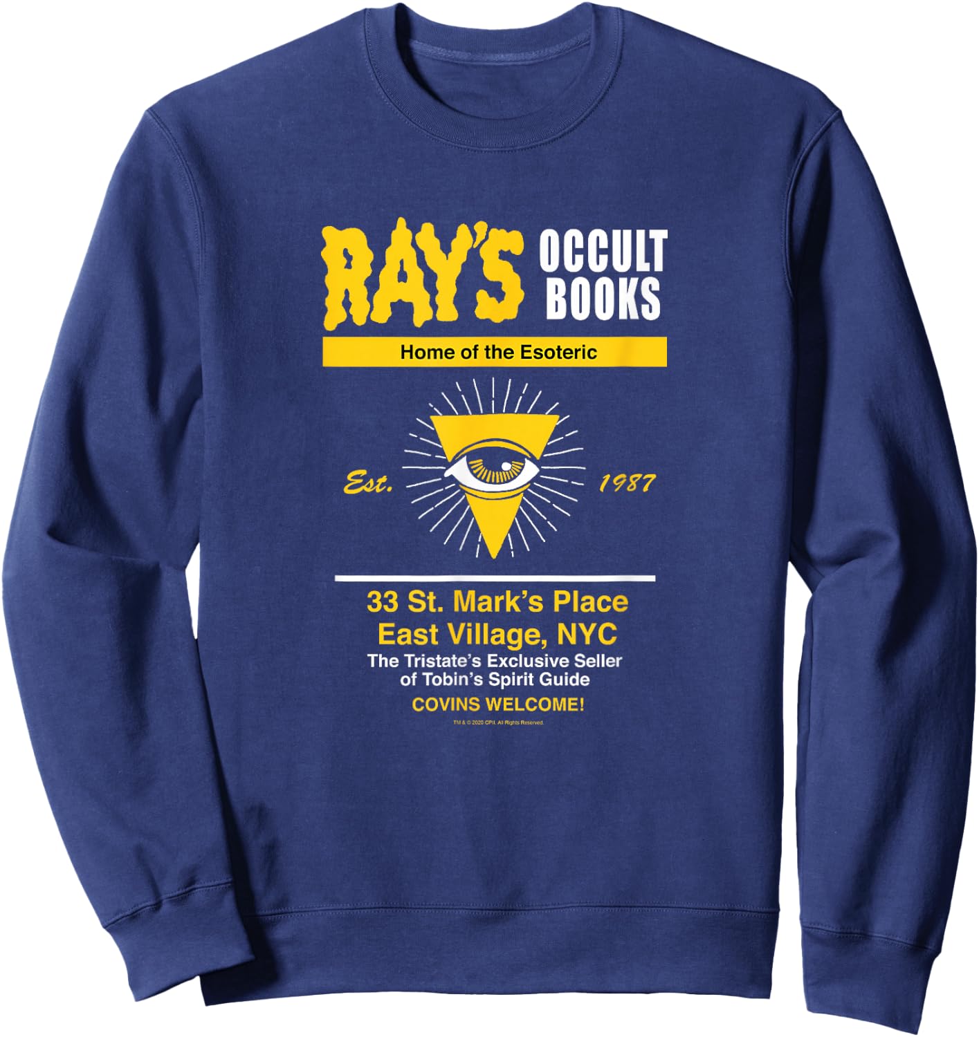 Ghostbusters Rays Occult Books Home of the Esoteric Movie Sweatshirt - Sweatshirt | Navy