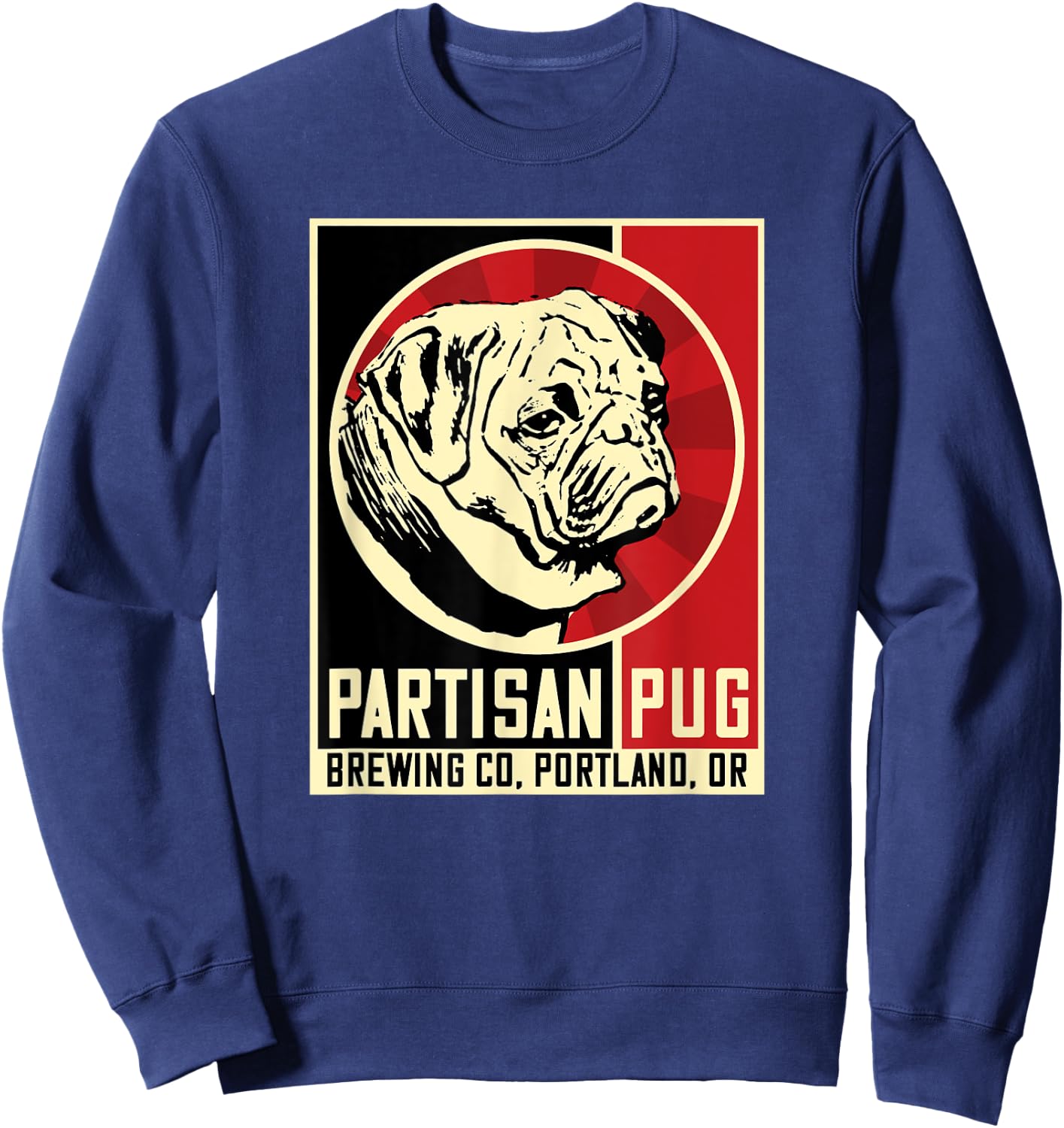 Portland Brewery Logo for Beer and Dogs Craft Beer Lovers Sweatshirt - Sweatshirt | Navy
