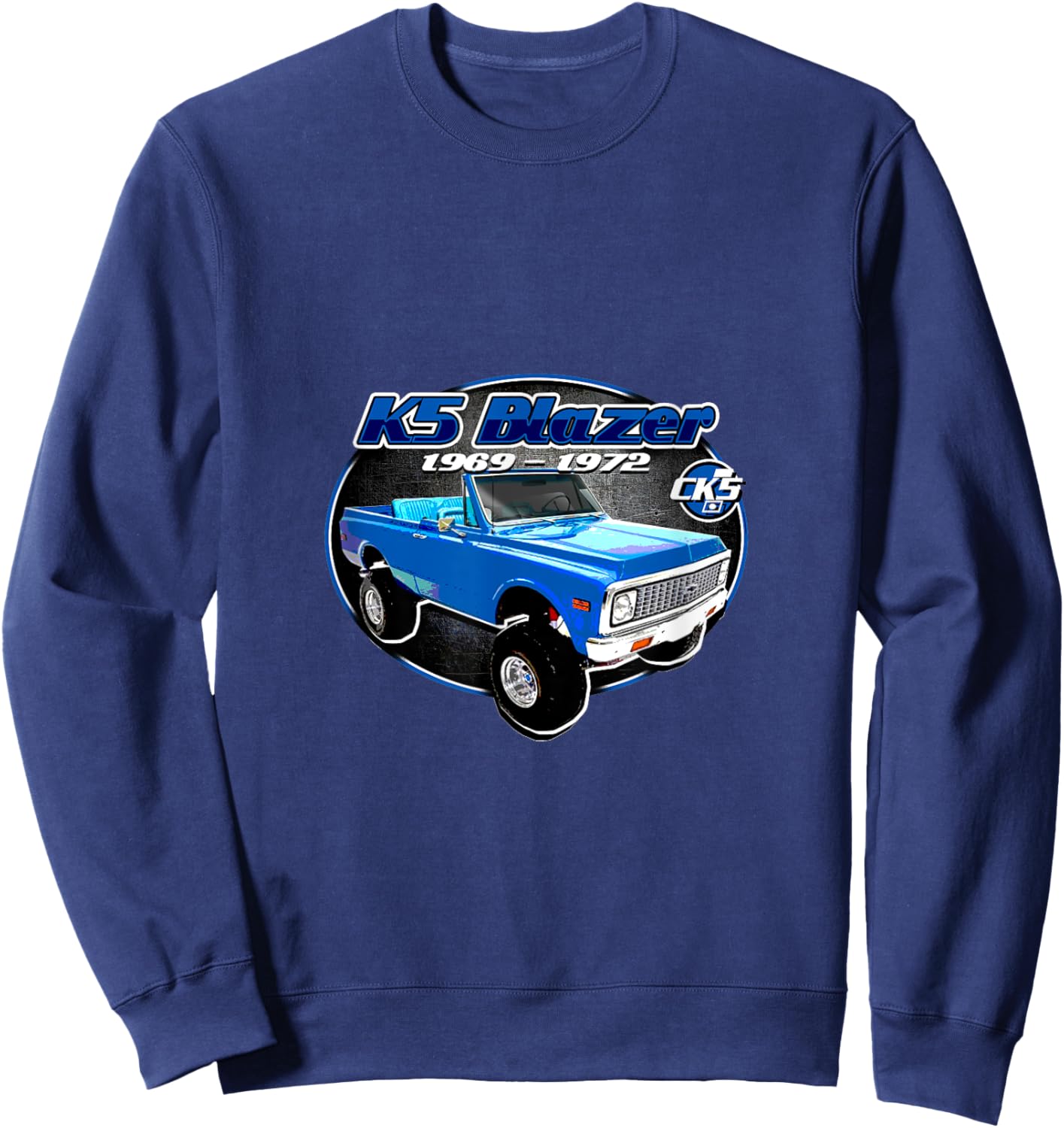 CK5 1969-72 K5 Blazer featuring a vintage retro style. Sweatshirt - Sweatshirt | Navy