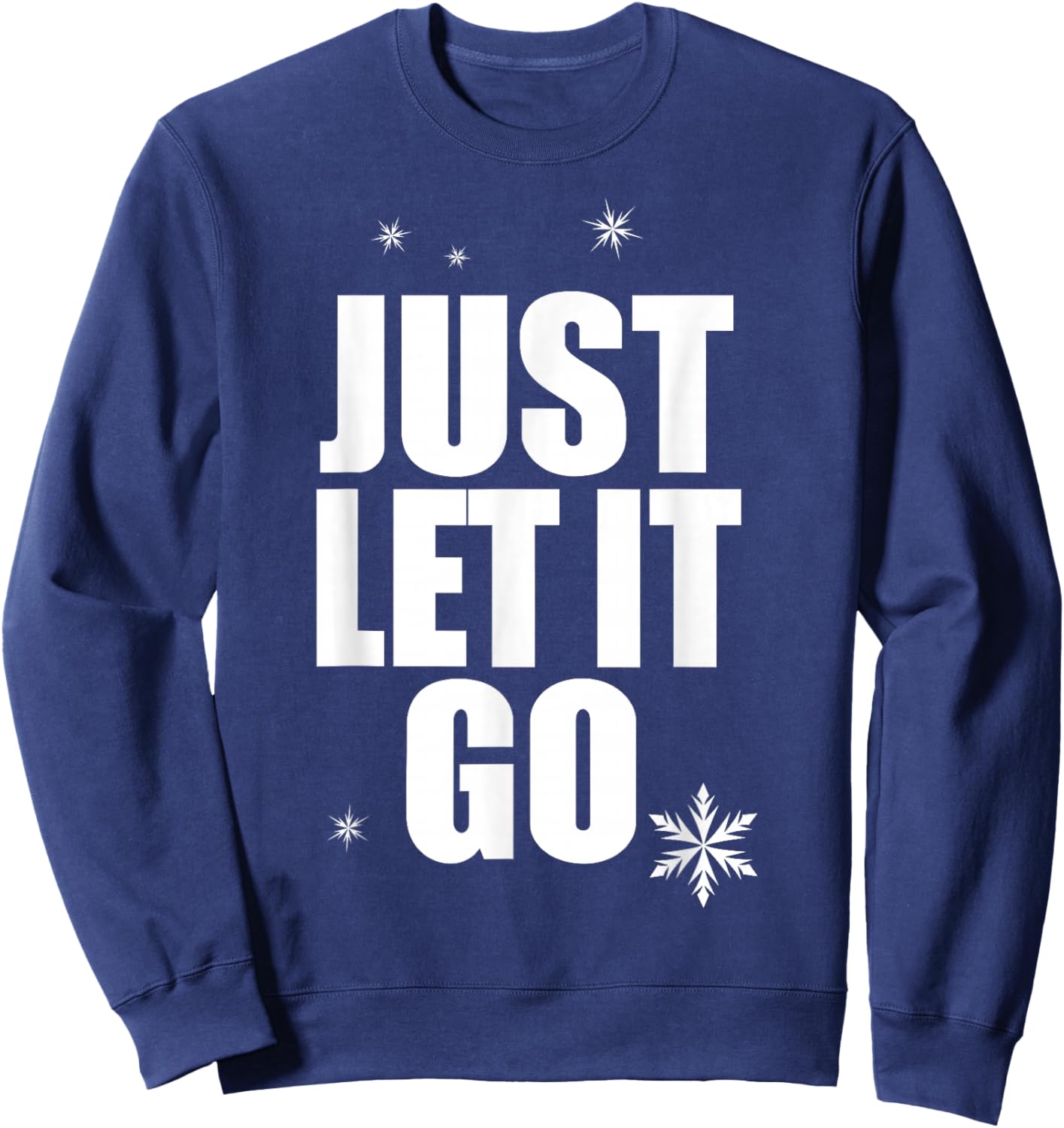 Disney Wreck-It Ralph Frozen Let It Go Bold Text Logo Sweatshirt - Sweatshirt | Navy