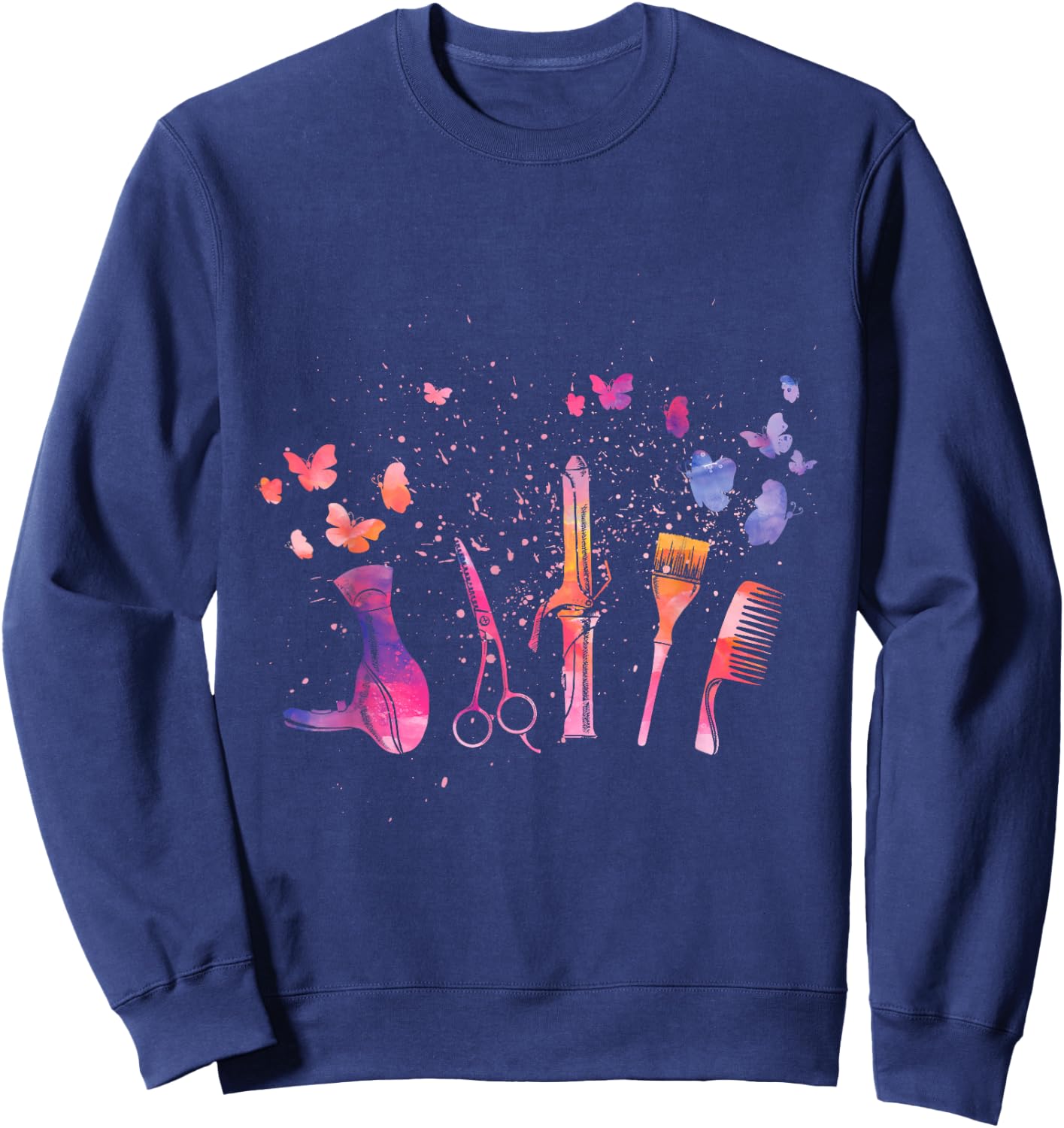 Hair Stylist Hairdresser Tools Makeup Artist & Hairstylist Sweatshirt - Sweatshirt | Navy
