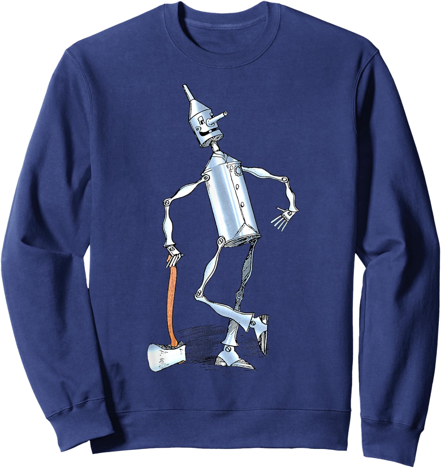 Retro Tin Man Shirt - The Wizard Of OZ Tinman Sweatshirt - Sweatshirt | Navy