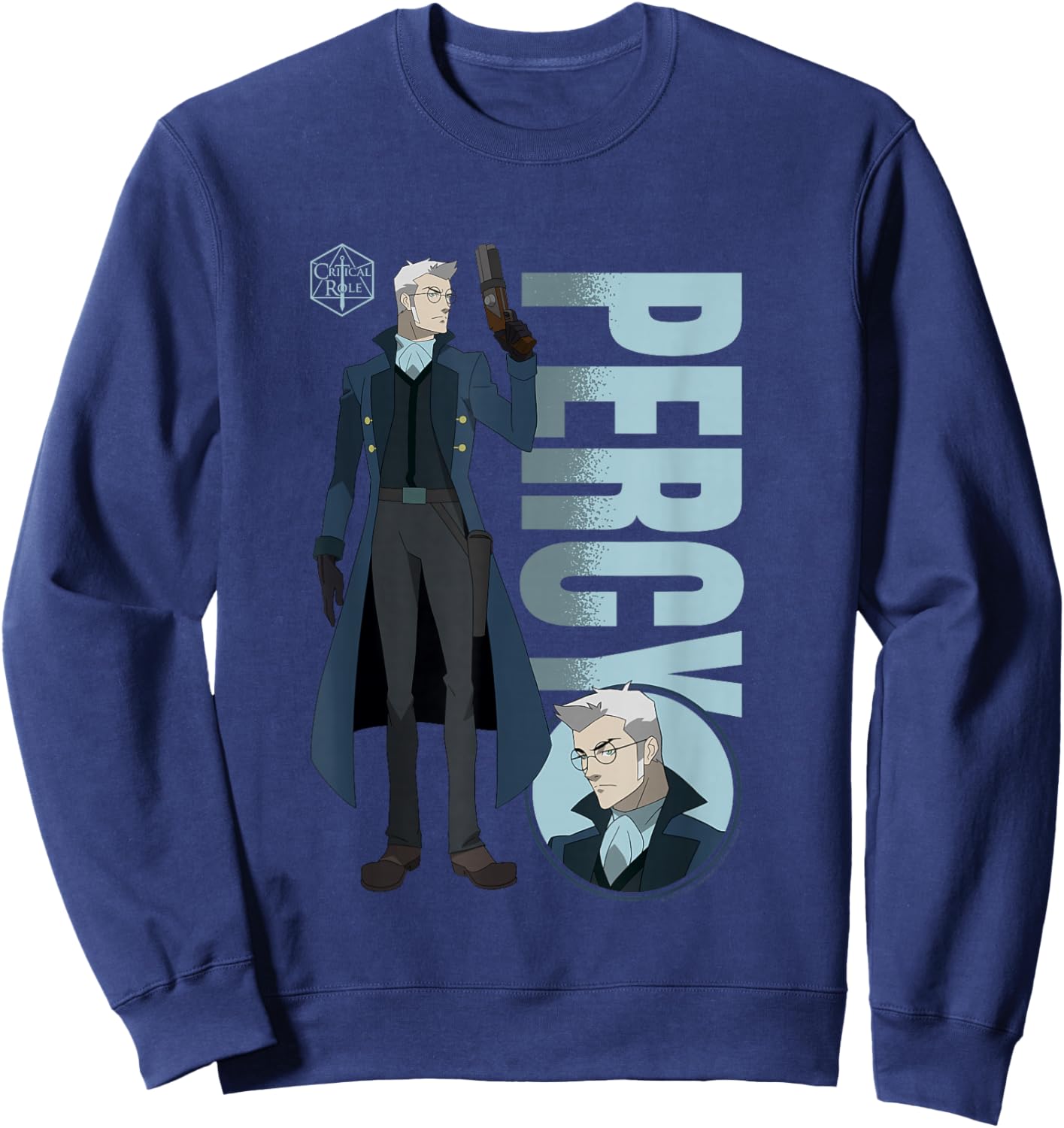 The Legend of Vox Machina Percy with Name Sweatshirt - Sweatshirt | Navy