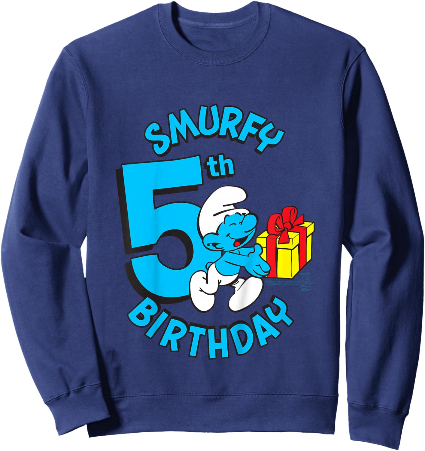 Kids The Smurfs Smurfy 5th Birthday Sweatshirt - Sweatshirt | Navy