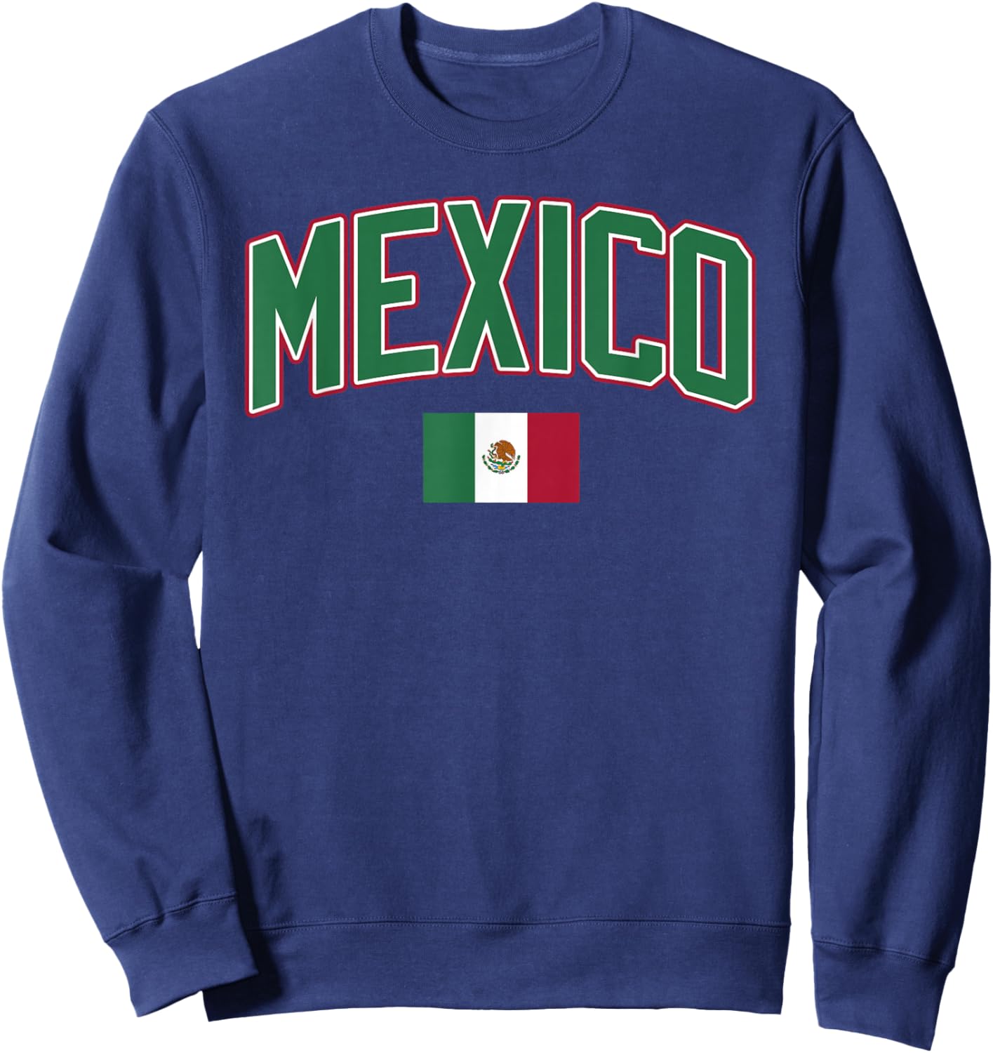 Mexico Flag Mexican Hispanic Siesta Pride Vintage Sweatshirt - Sweatshirt | Navy