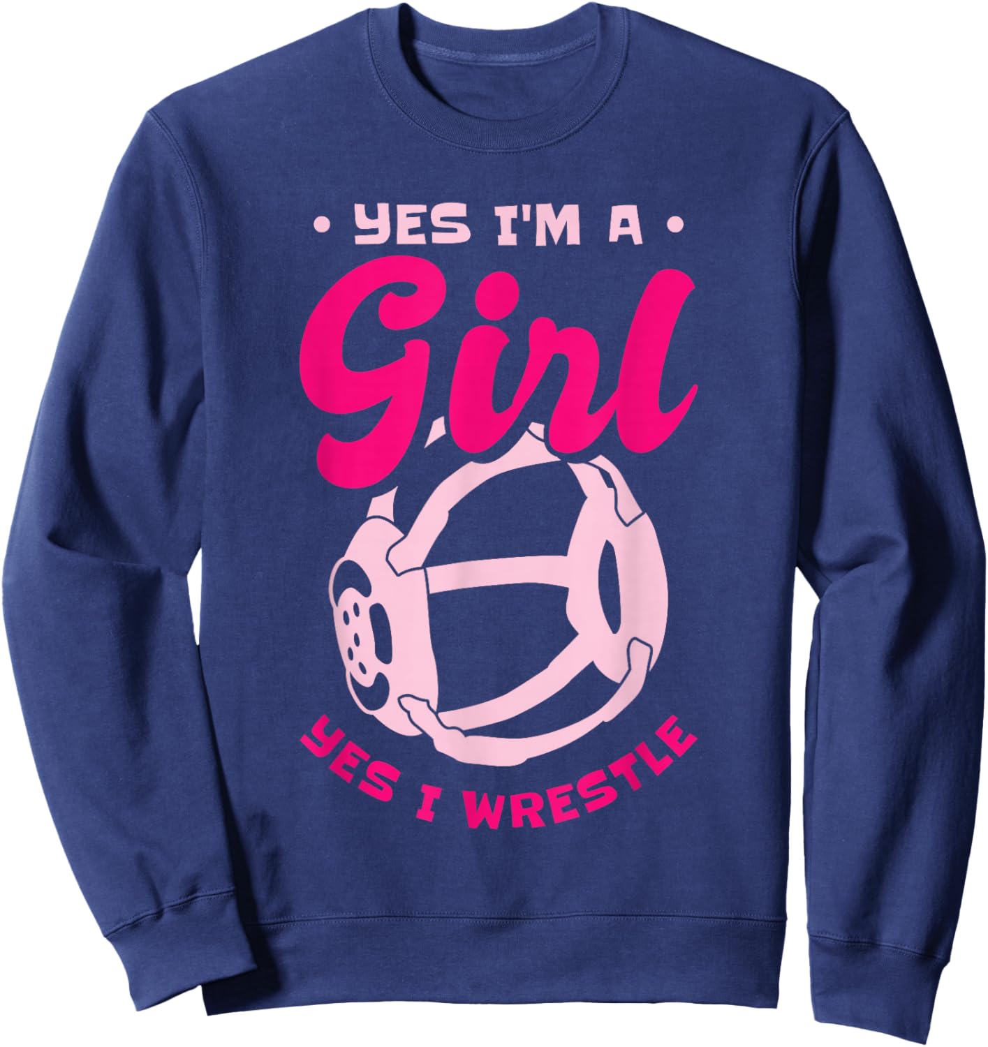 Girls Wrestling Wrestler Wrestle Women Girls Wrestling Sweatshirt - Sweatshirt | Navy
