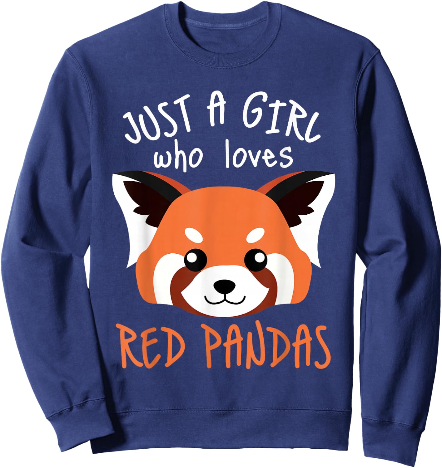 Red Panda Plushie Red Panda Tail Cute Red Panda Stuffed Toy Sweatshirt - Sweatshirt | Navy