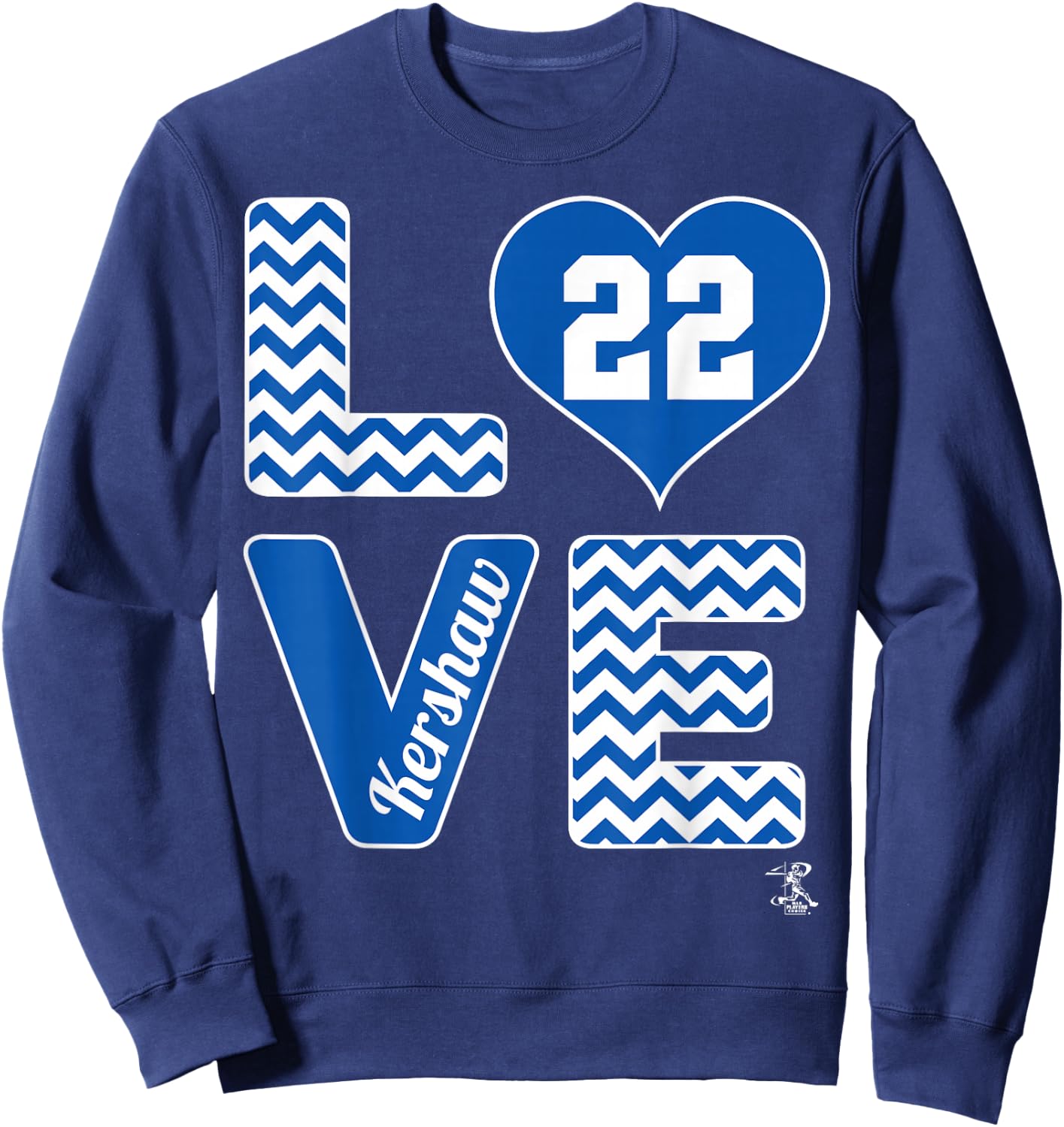 Clayton Kershaw Stacked Love - Apparel Sweatshirt - Sweatshirt | Navy