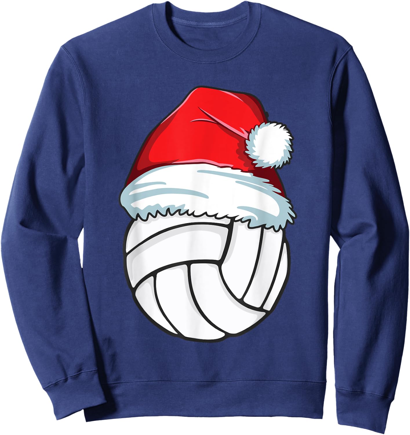 Ugly Christmas Volleyball Santa Pajama Sweatshirt - Sweatshirt | Navy