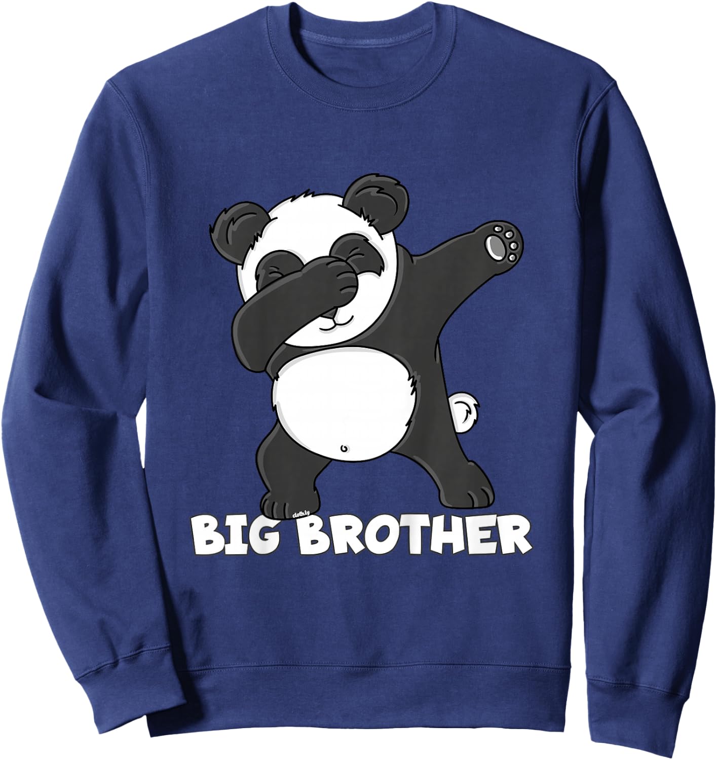 Kids Big Brother Shirt Dabbing Panda Sweatshirt - Sweatshirt | Navy