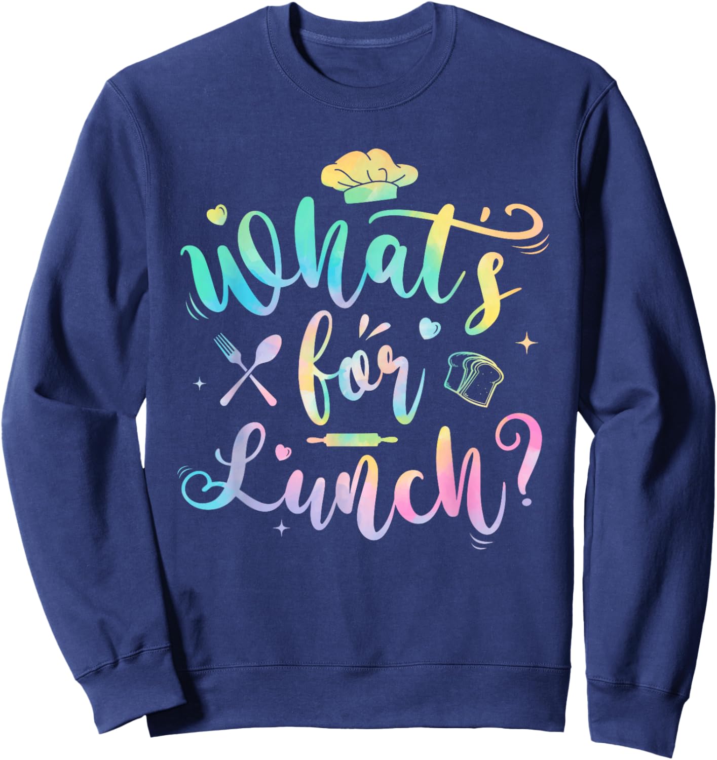 Whats for Lunch Funny Lunch Lady Sweatshirt - Sweatshirt | Navy